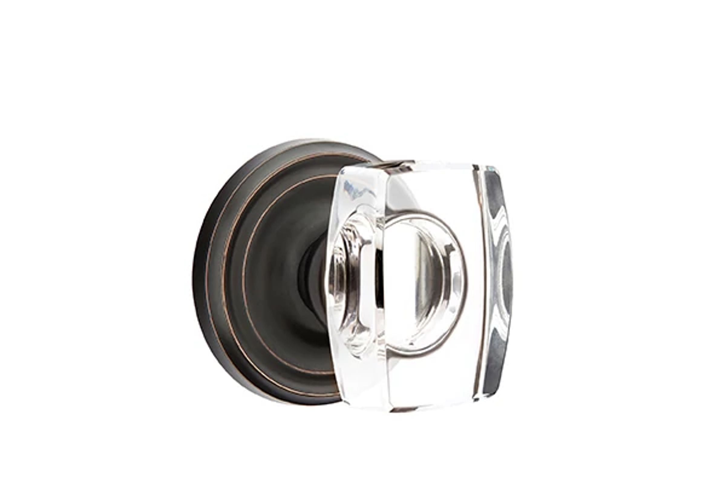 Emtek Windsor Glass Knob Set with Regular Rosette