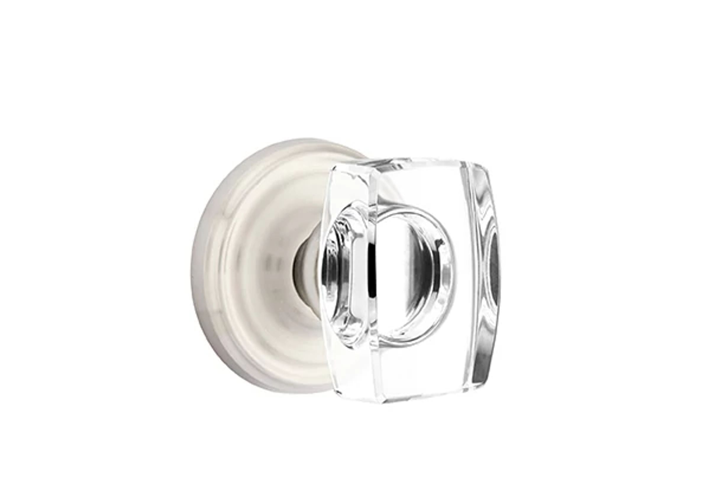 Emtek Windsor Glass Knob Set with Regular Rosette
