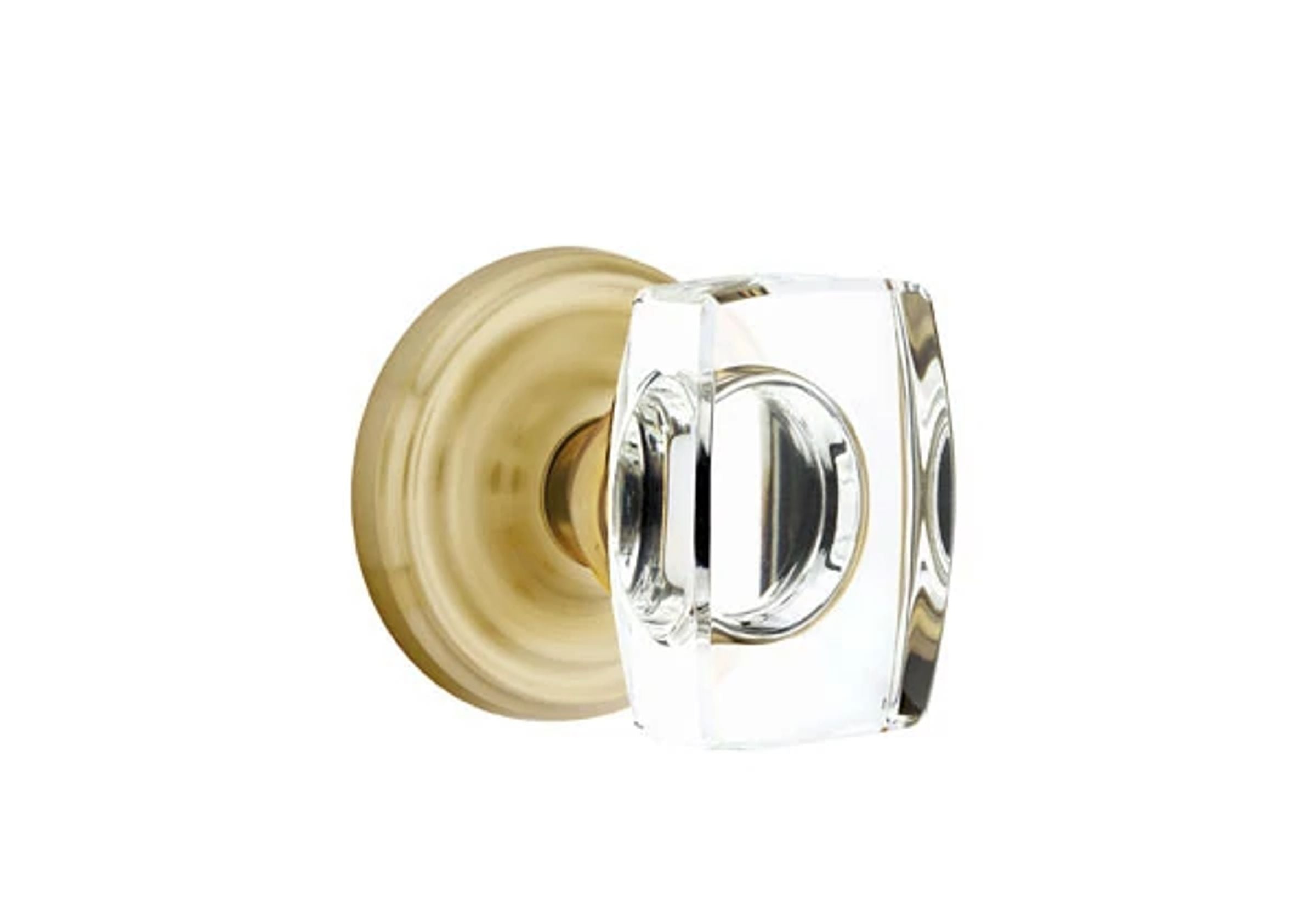 Emtek Concealed Fastener Windsor Glass Knob Set with Regular Rosette