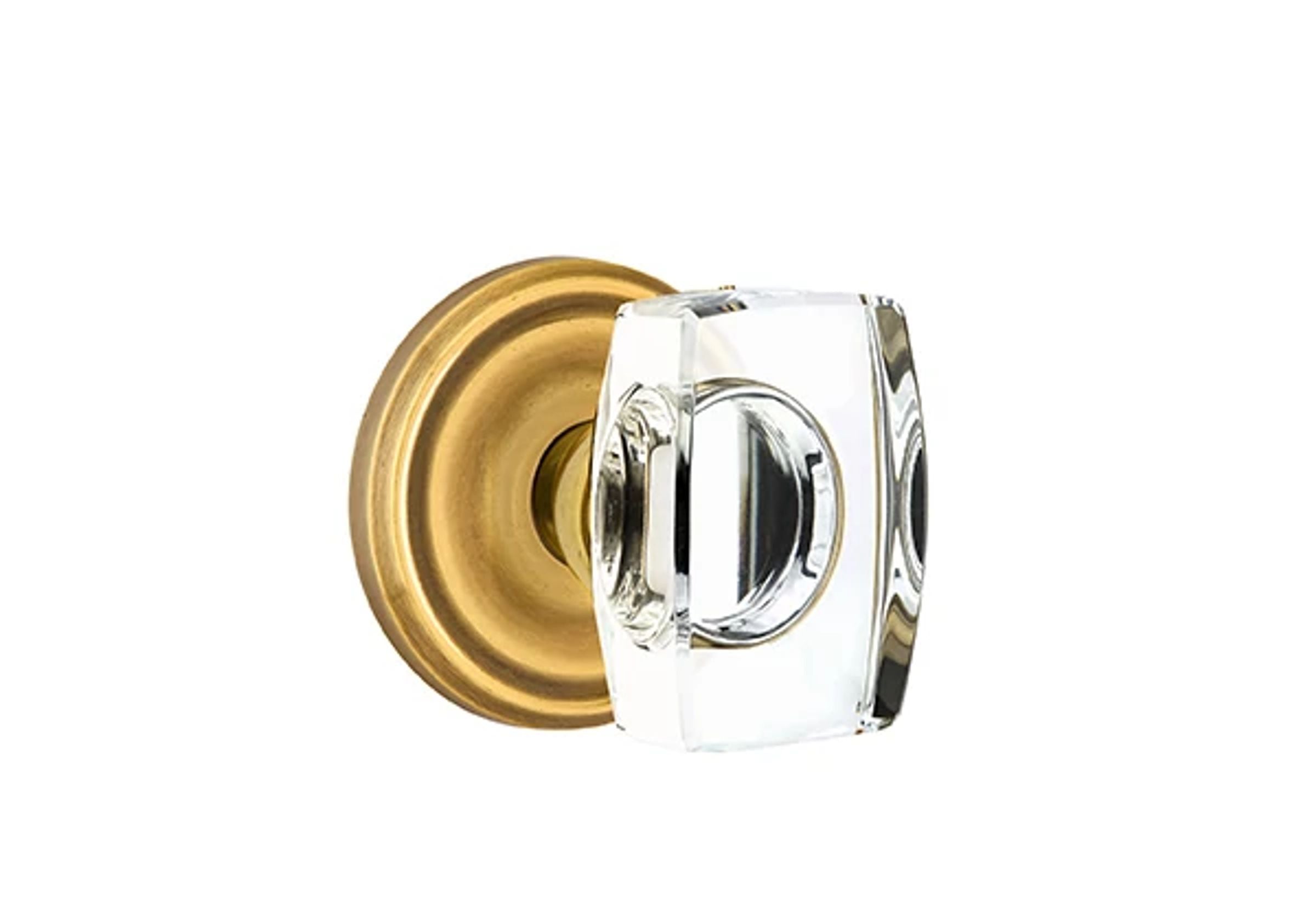 Emtek Concealed Fastener Windsor Glass Knob Set with Regular Rosette