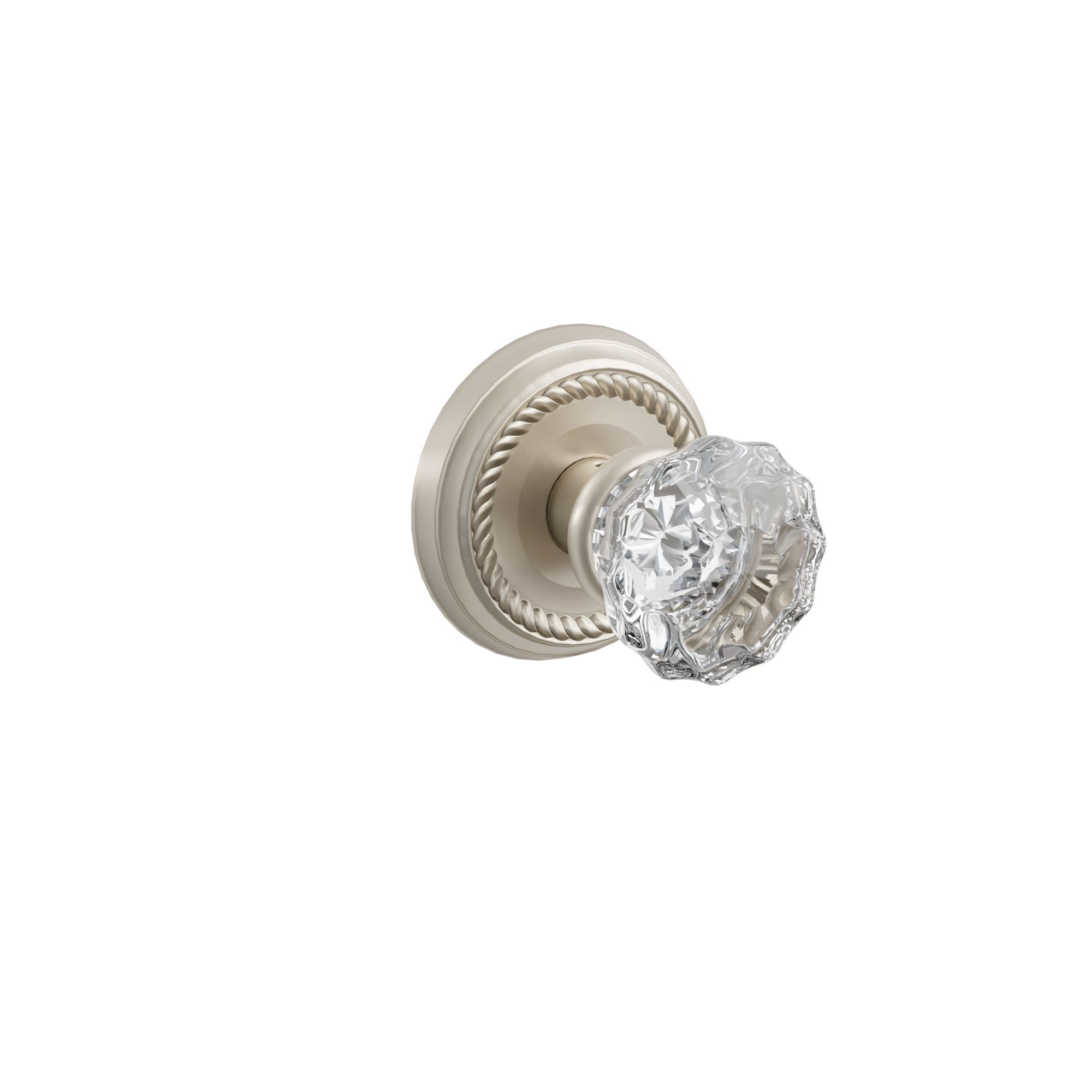 Emtek Concealed Fastener Astoria Glass Knob Set With Rope Rosette