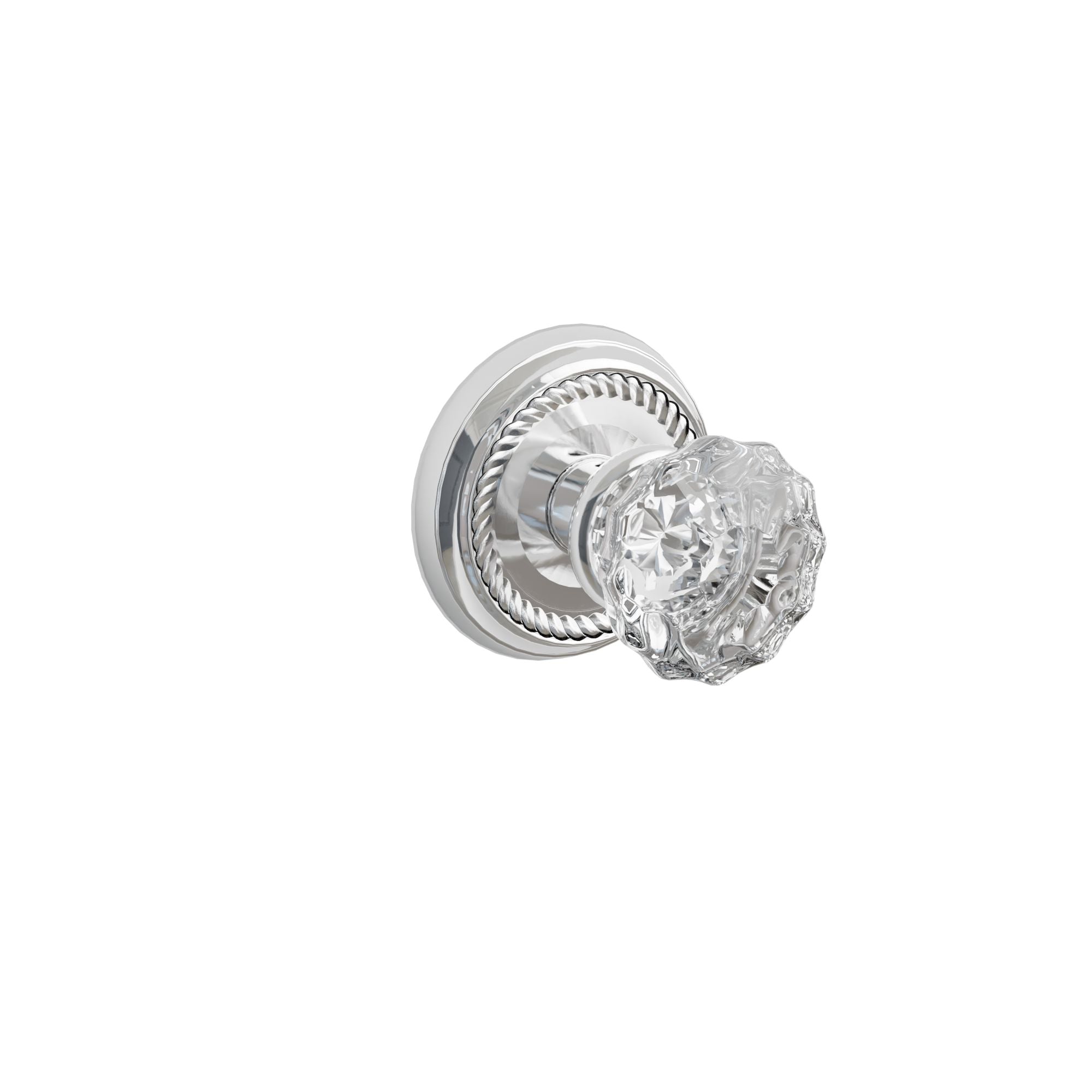 Emtek Concealed Fastener Astoria Glass Knob Set With Rope Rosette