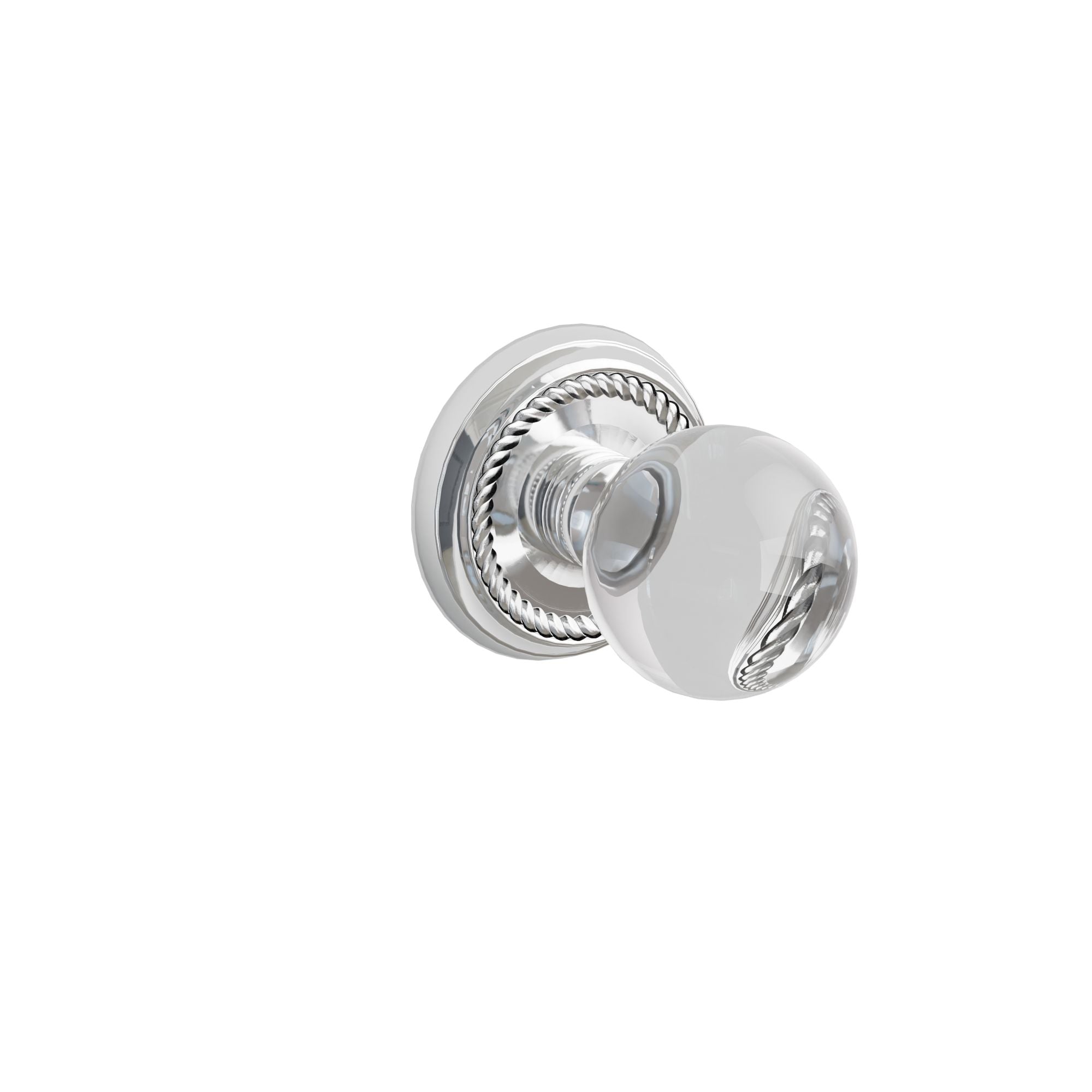 Emtek Concealed Fastener Bristol Glass Knob Set With Rope Rosette