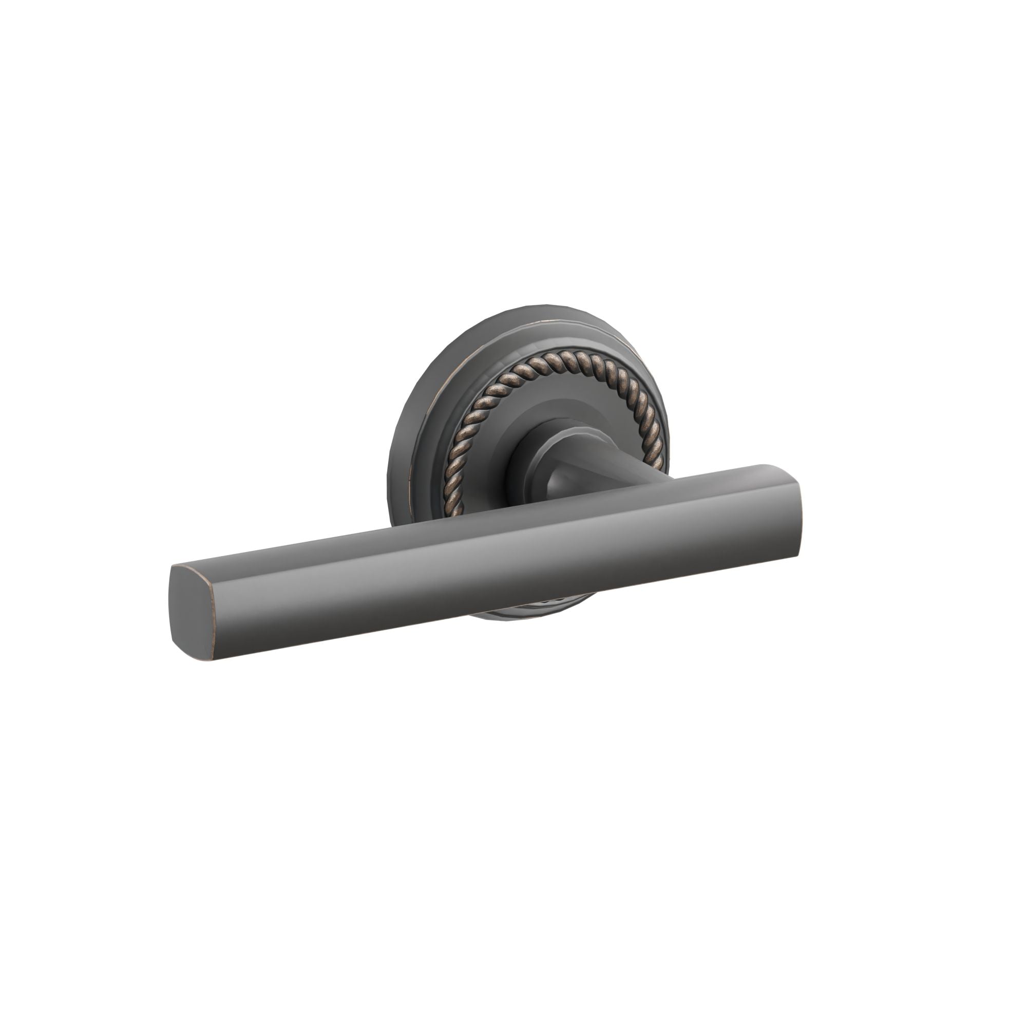 Emtek Concealed Fastener Freestone Lever Set With Rope Rosette
