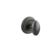 Emtek Hammered Egg Knob Set with Rope Rosette