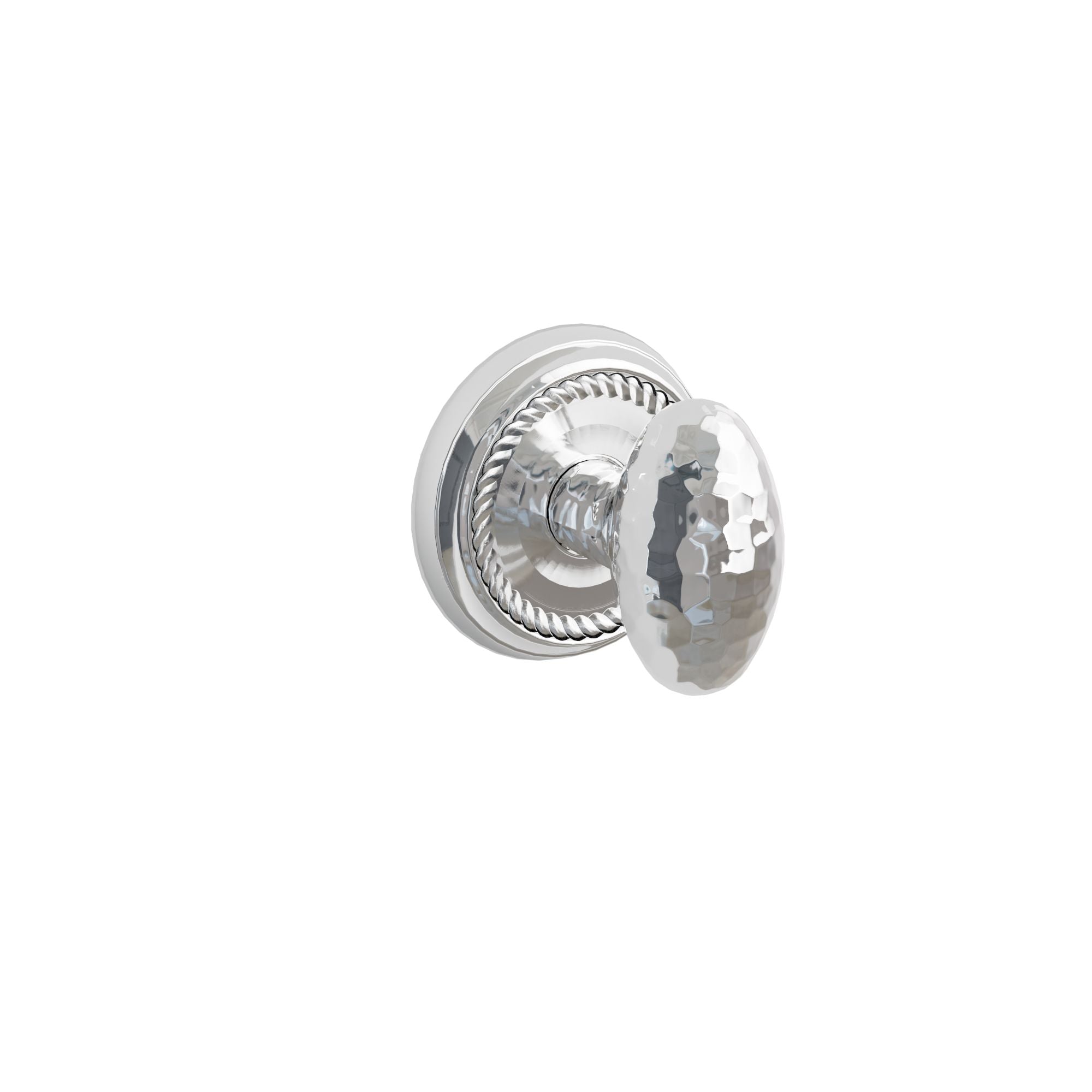 Emtek Hammered Egg Knob Set with Rope Rosette