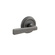 Emtek Concealed Fastener Hammered Lever Set With Rope Rosette