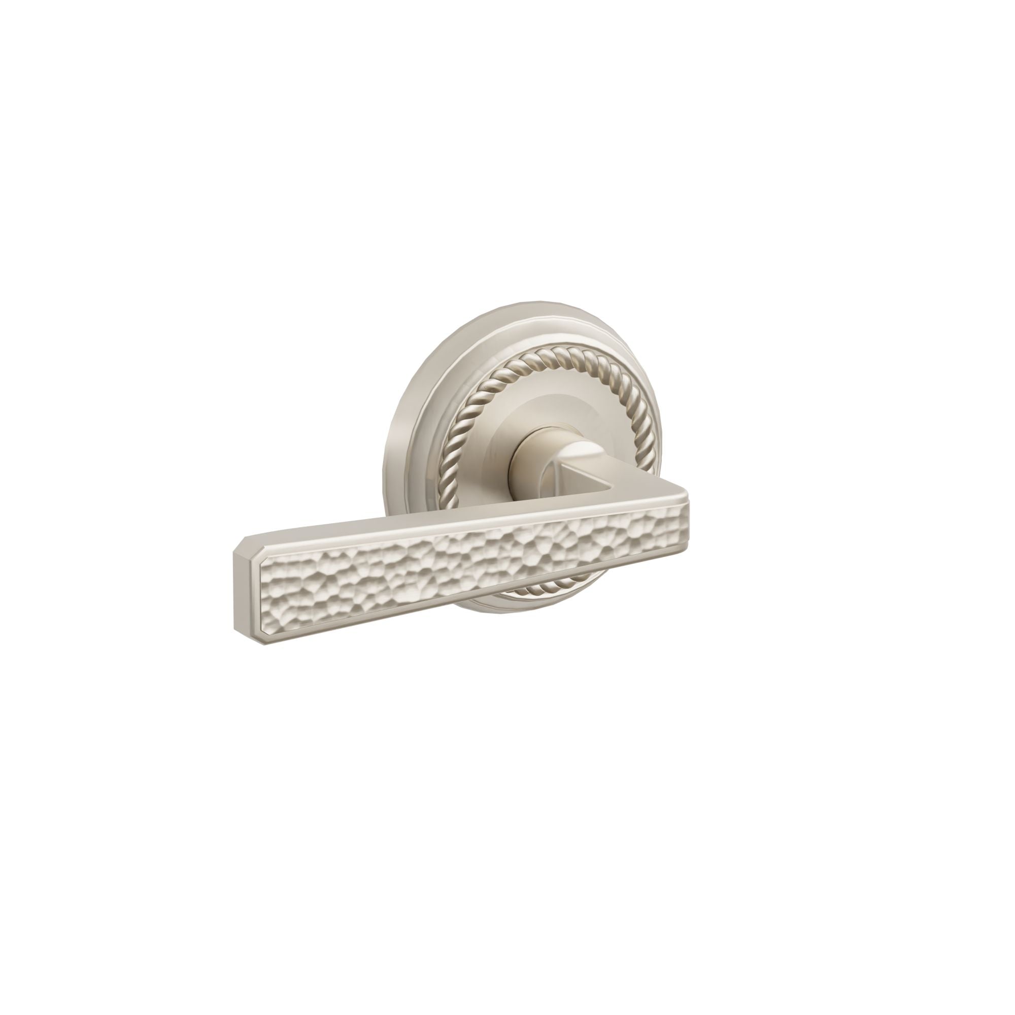 Emtek Concealed Fastener Hammered Lever Set With Rope Rosette