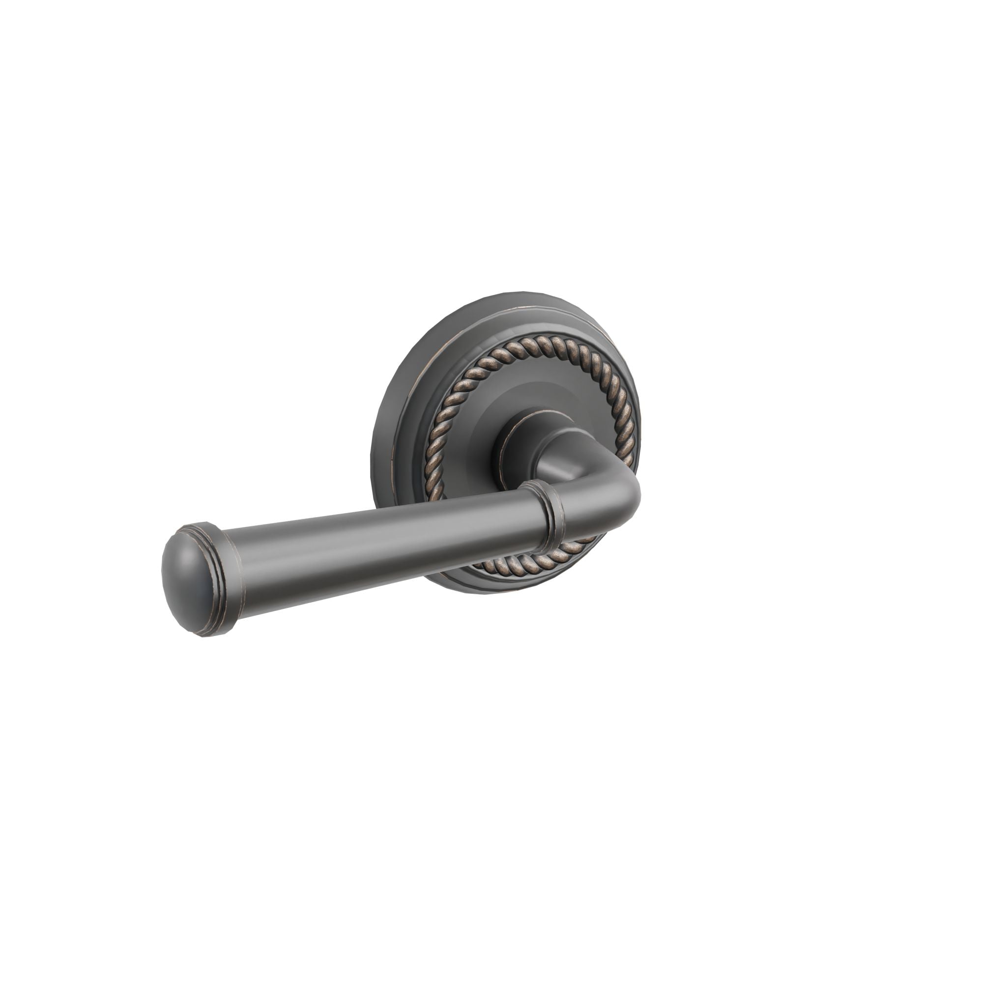 Emtek Hammered Lever Set with Rope Rosette