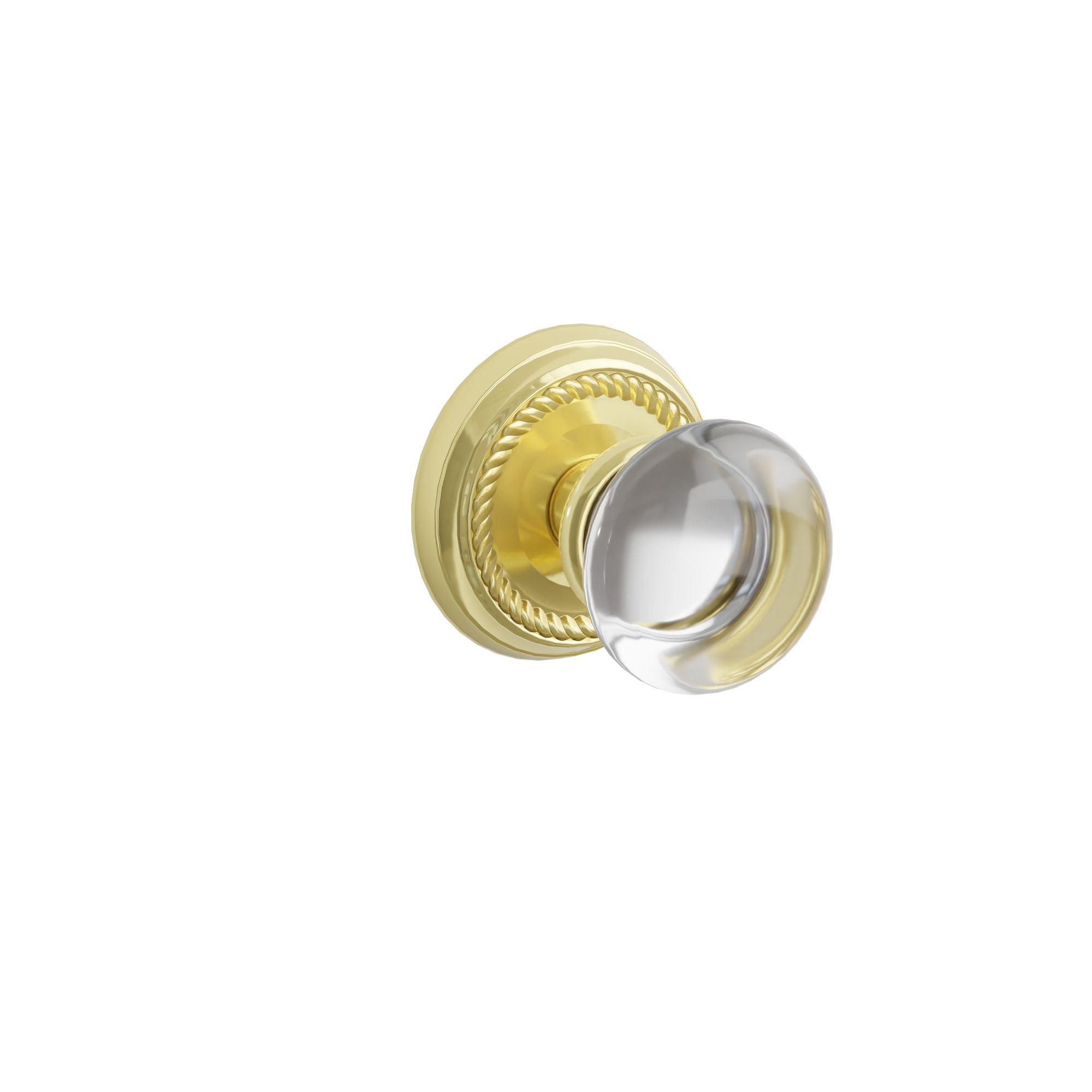 Emtek Concealed Fastener Providence Glass Knob Set with Rope Rosette