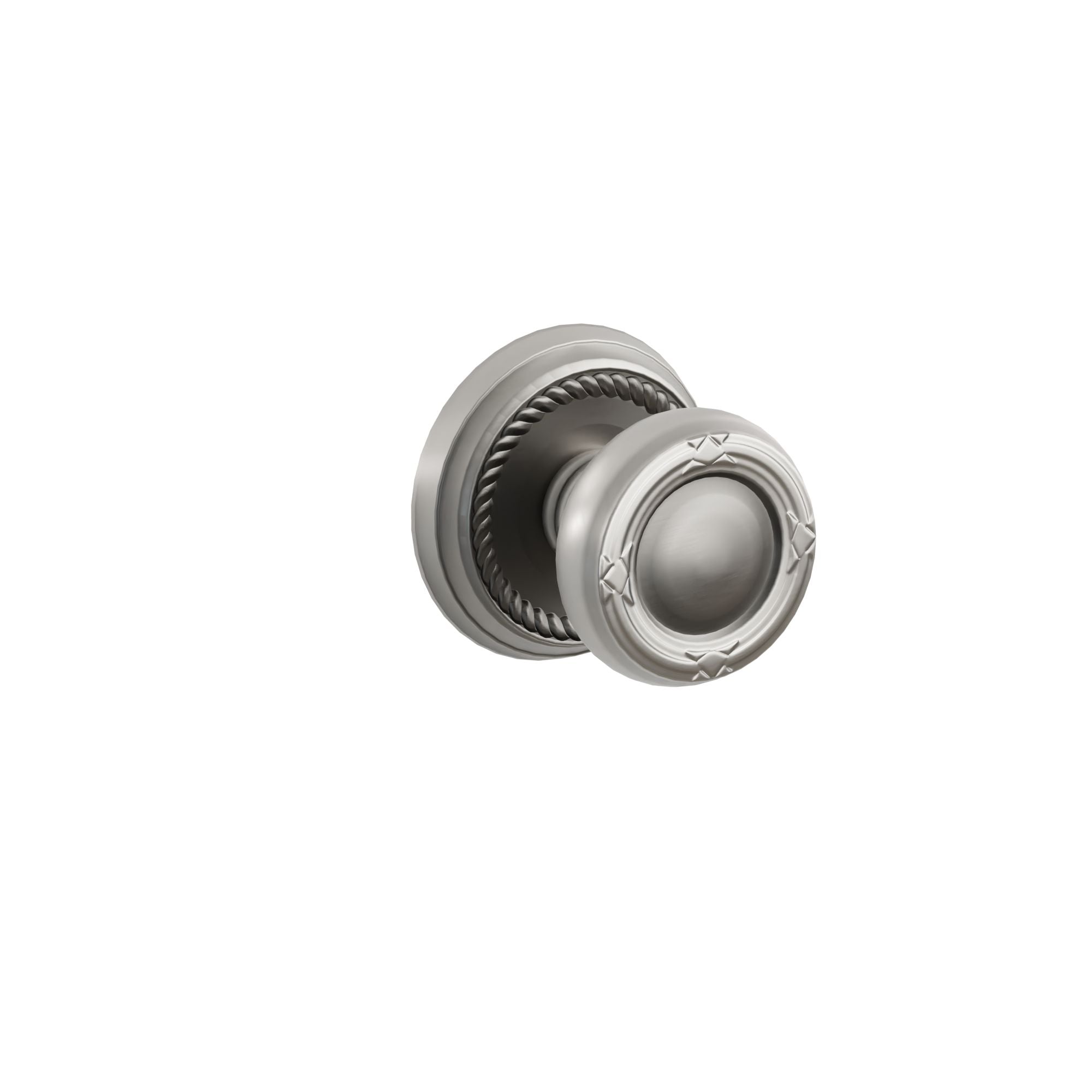 Emtek Concealed Fastener Ribbon & Reed Knob Set With Rope Rosette