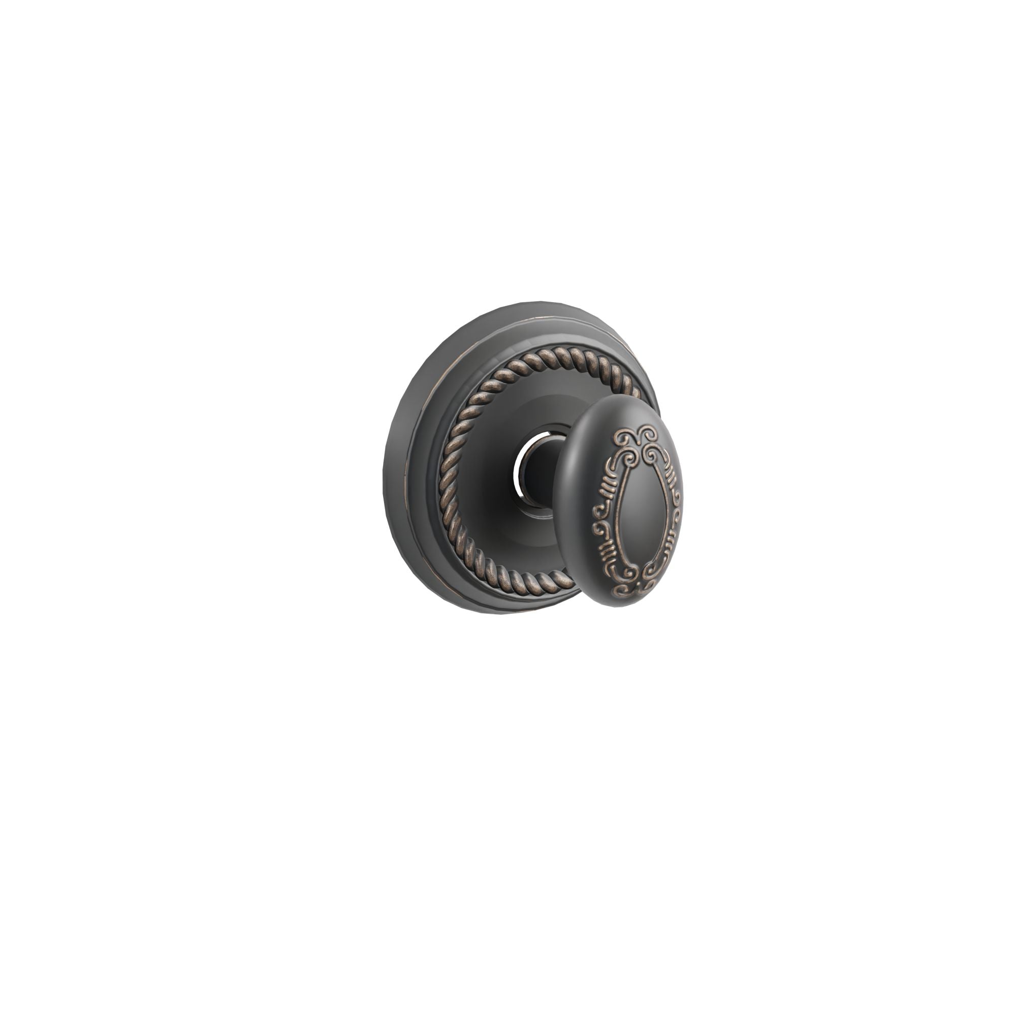 Emtek Concealed Fastener Victoria Knob Set With Rope Rosette
