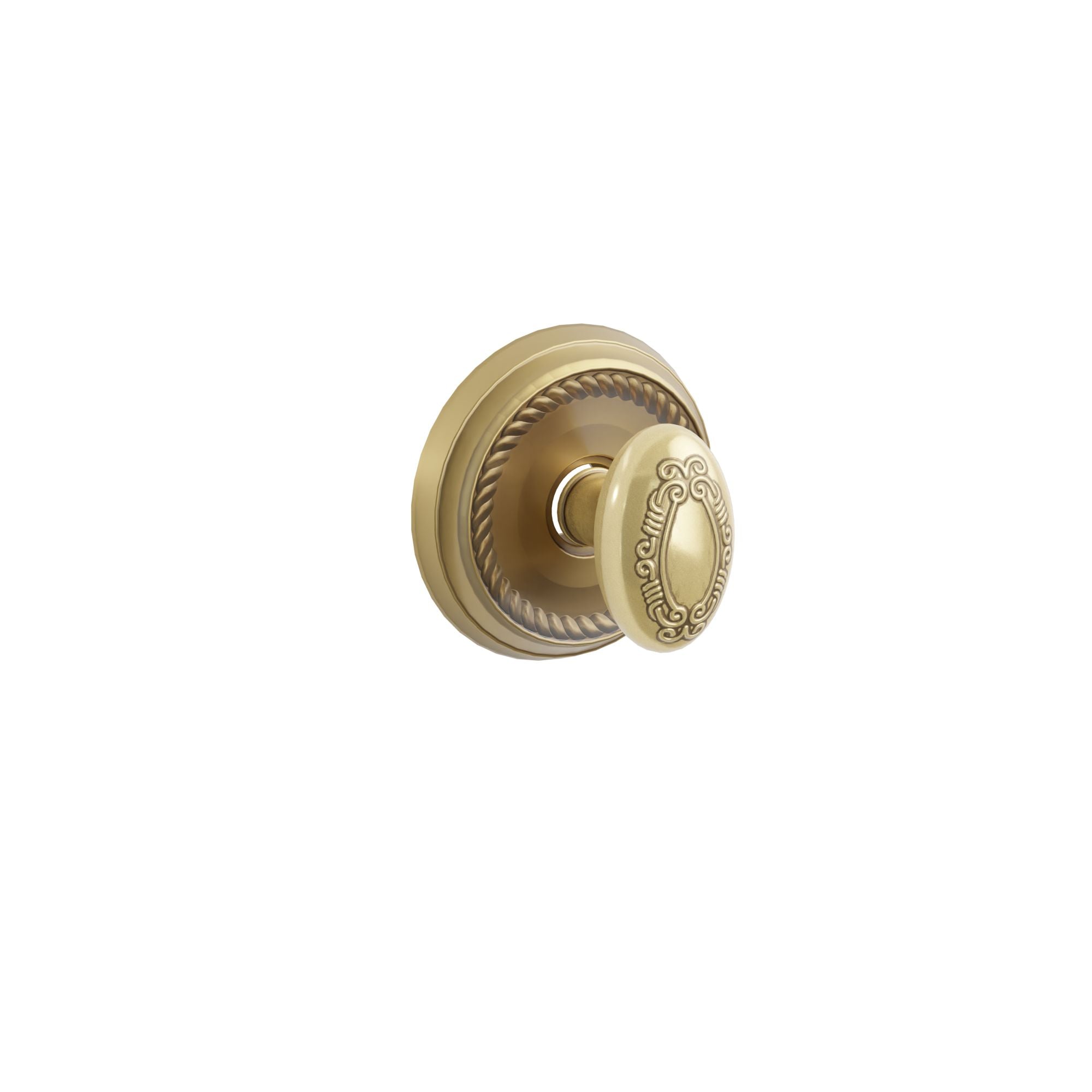 Emtek Concealed Fastener Victoria Knob Set With Rope Rosette