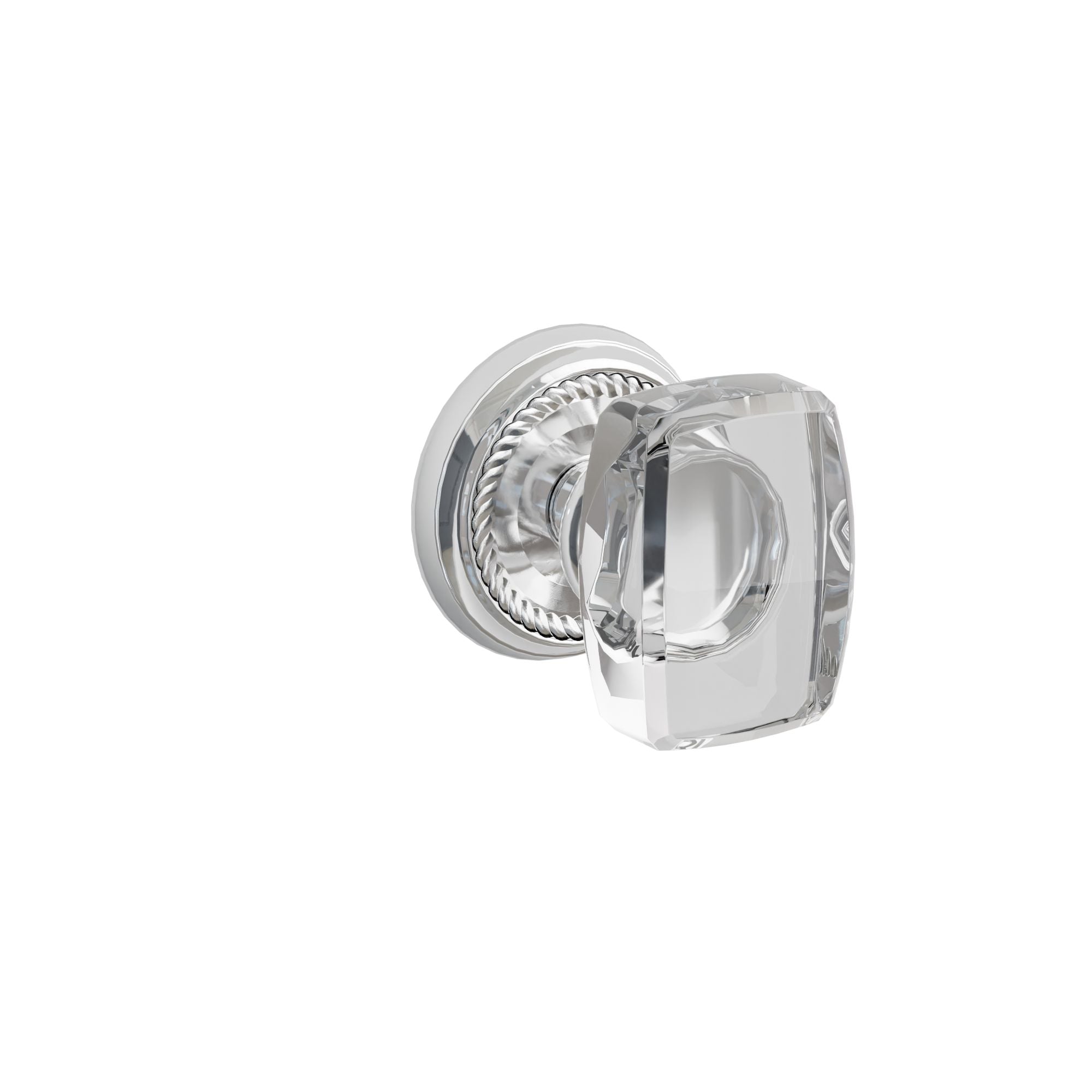 Emtek Concealed Fastener Windsor Glass Knob Set With Rope Rosette