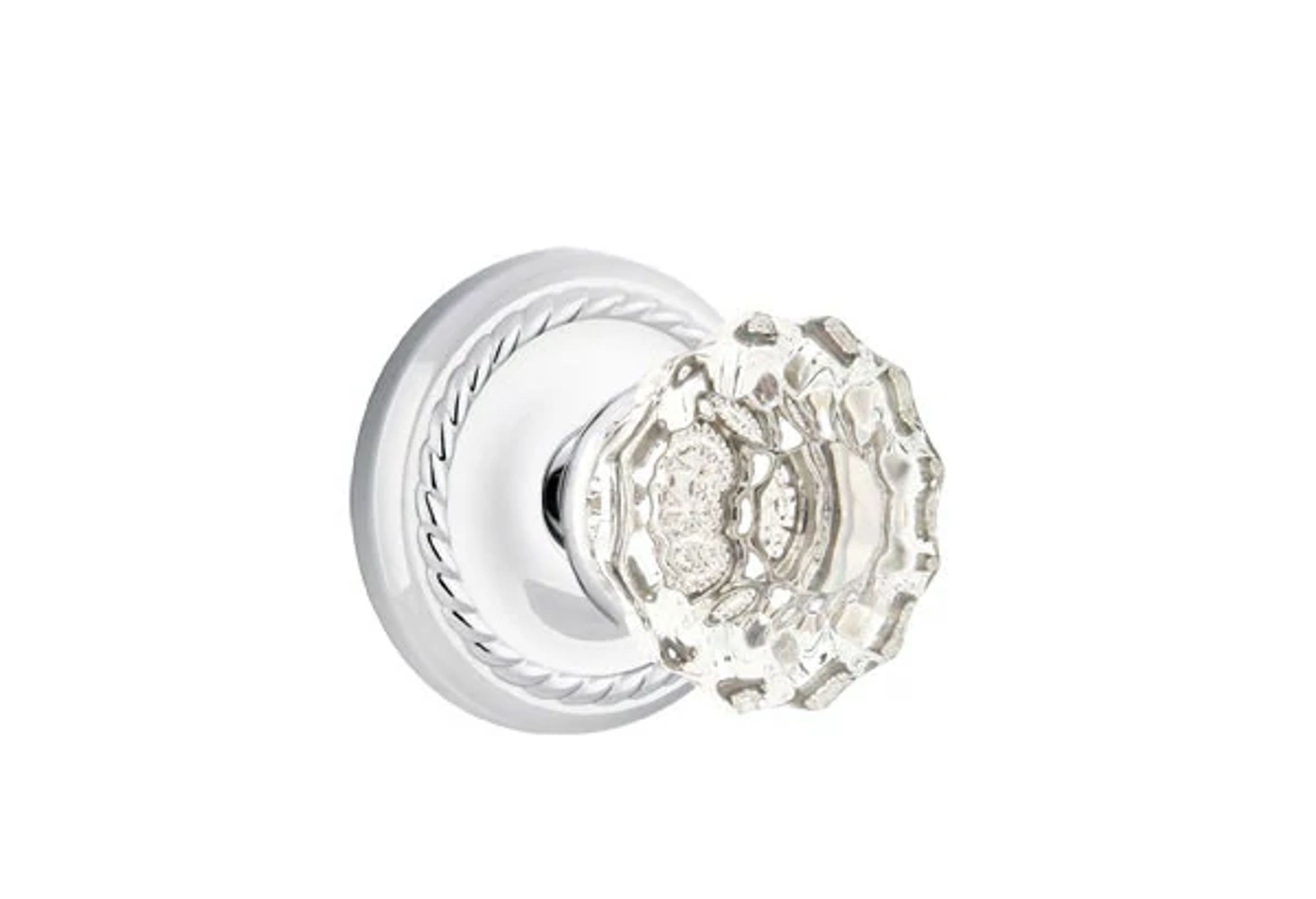 Emtek Astoria Glass Knob Set with Rope Rosette