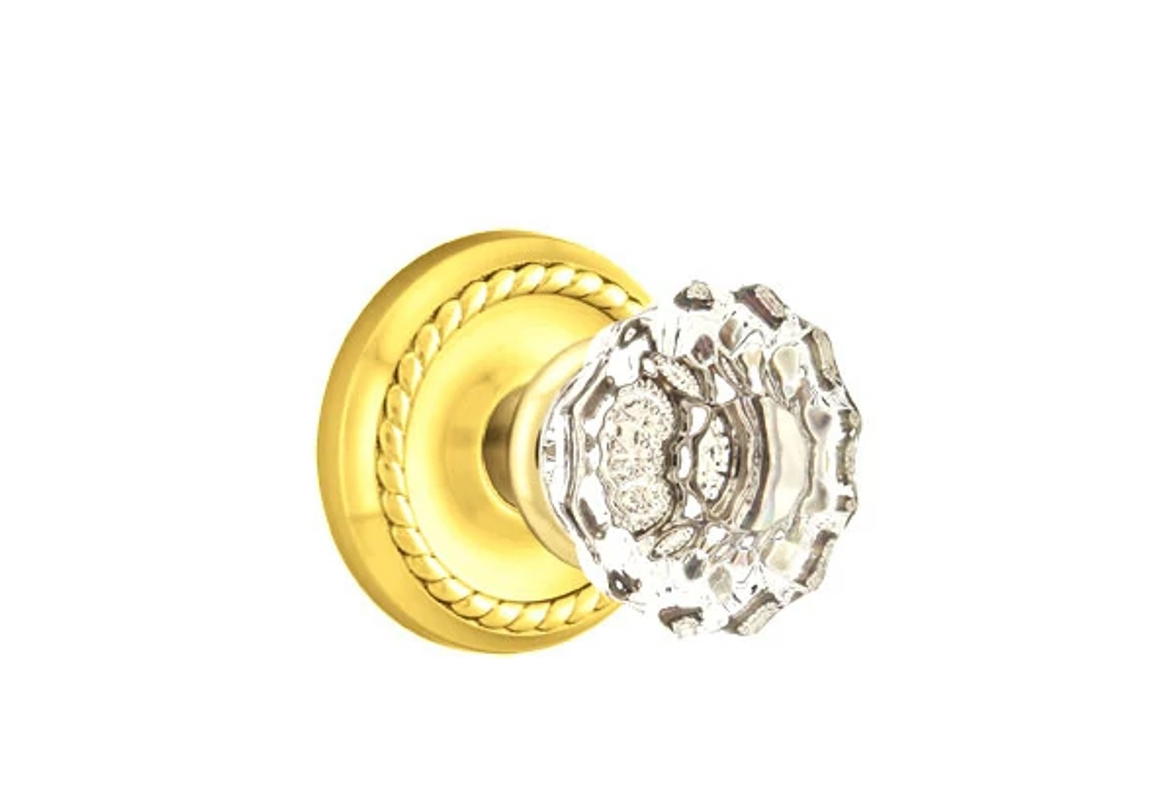 Emtek Astoria Glass Knob Set with Rope Rosette