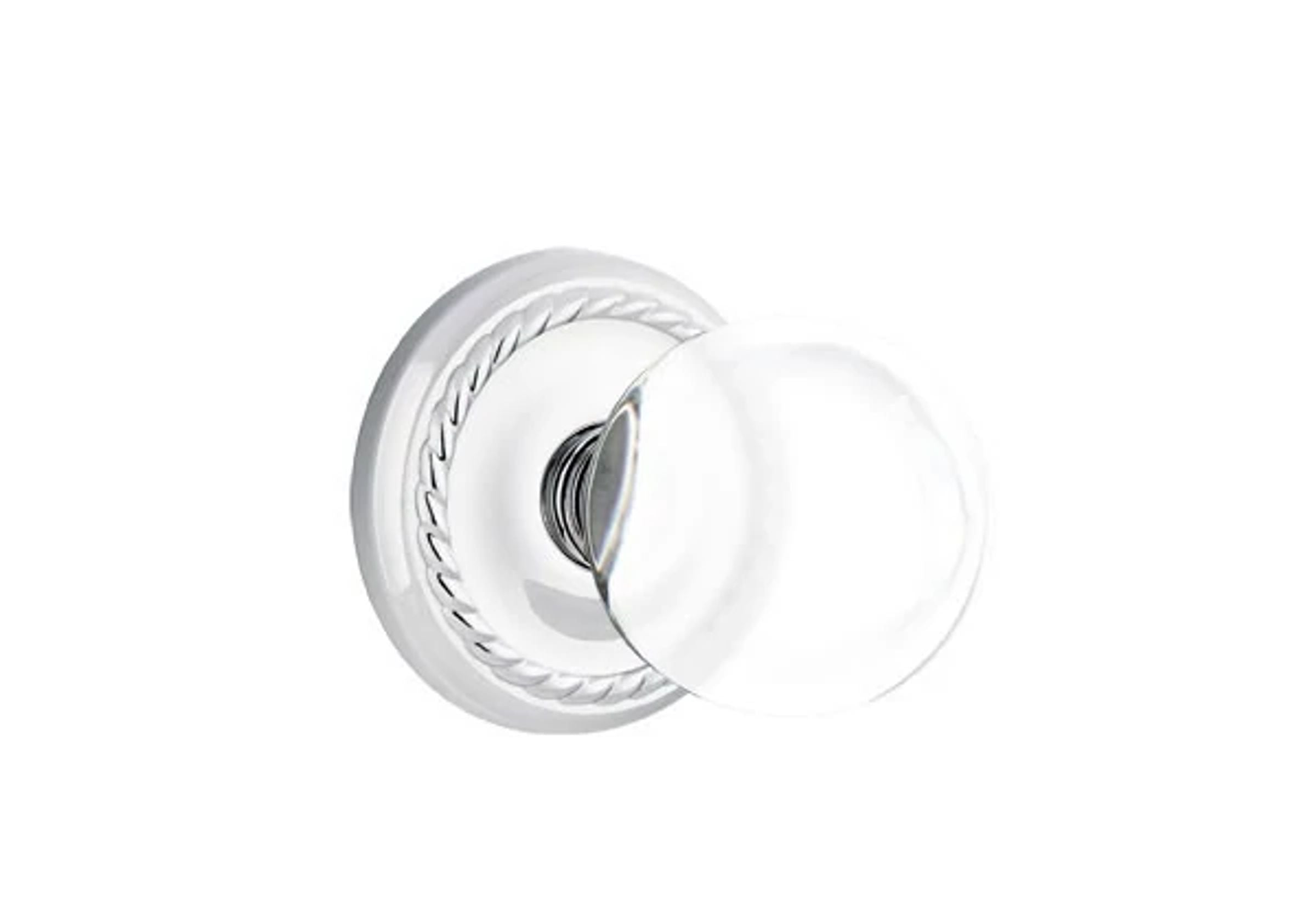 Emtek Concealed Fastener Bristol Glass Knob Set with Rope Rosette