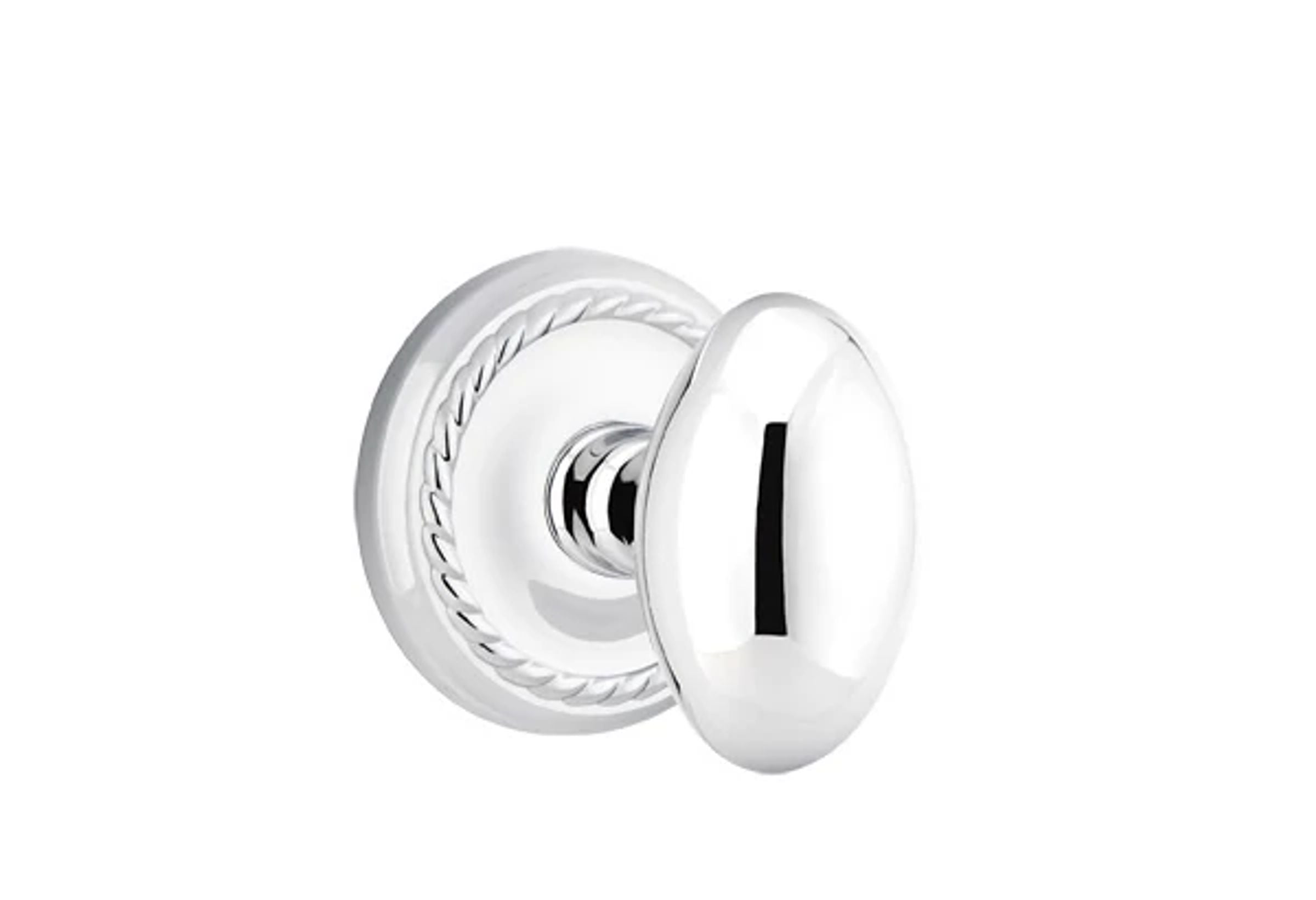 Emtek Concealed Fastener Egg Knob Set with Rope Rosette
