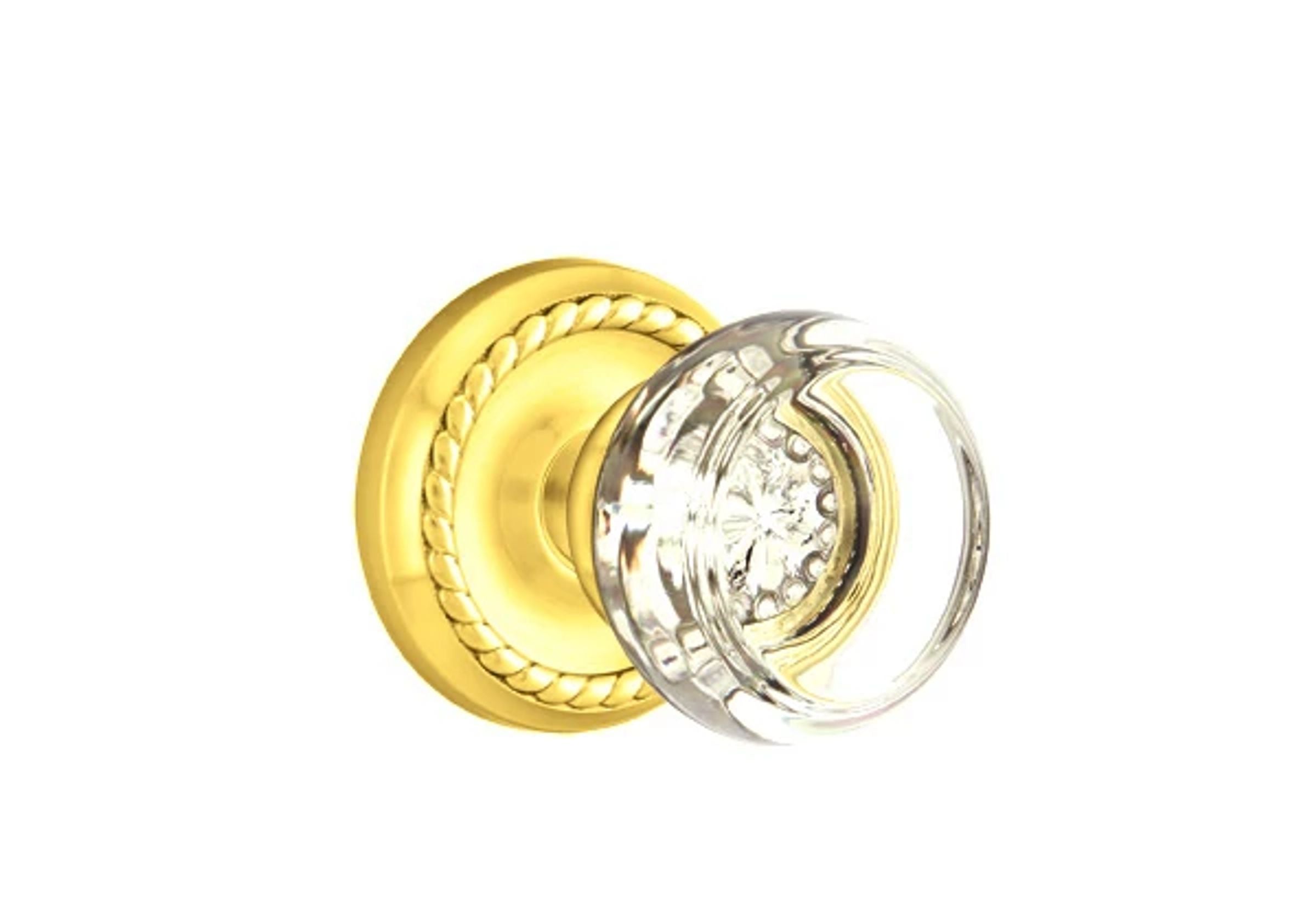 Emtek Georgetown Glass Knob Set with Rope Rosette