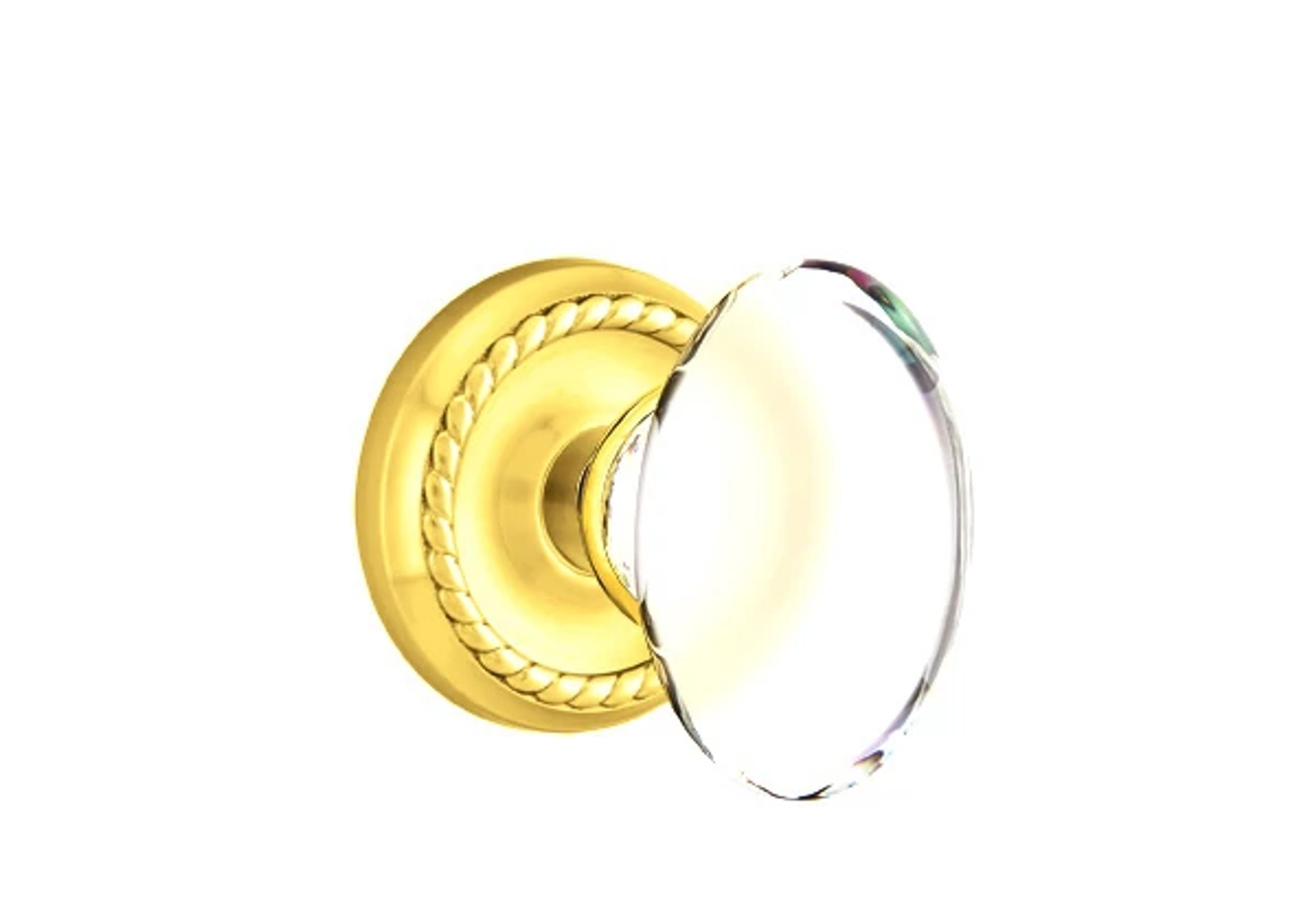 Emtek Hampton Glass Knob Set with Rope Rosette