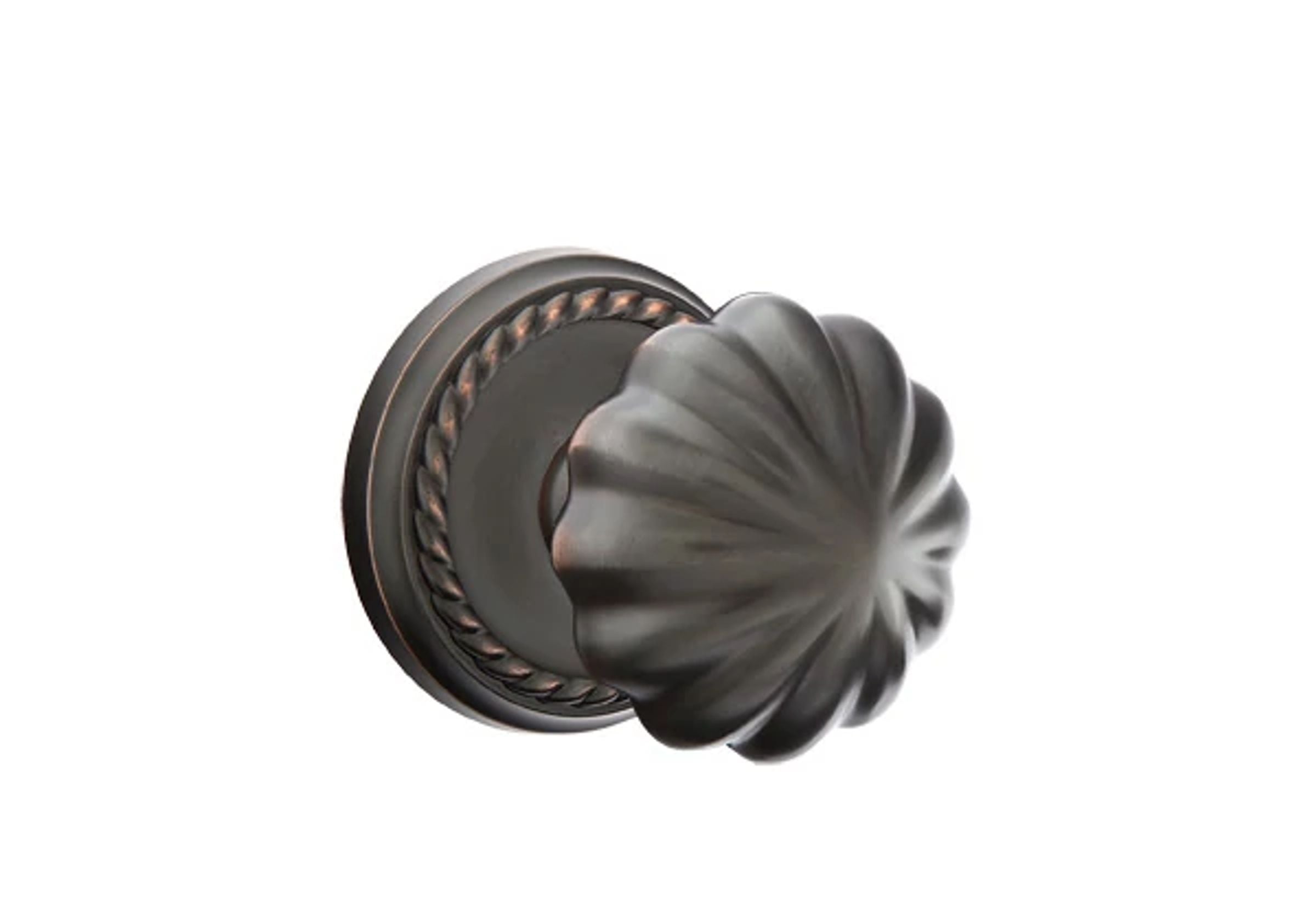 Emtek Concealed Fastener Melon Knob Set with Rope Rosette