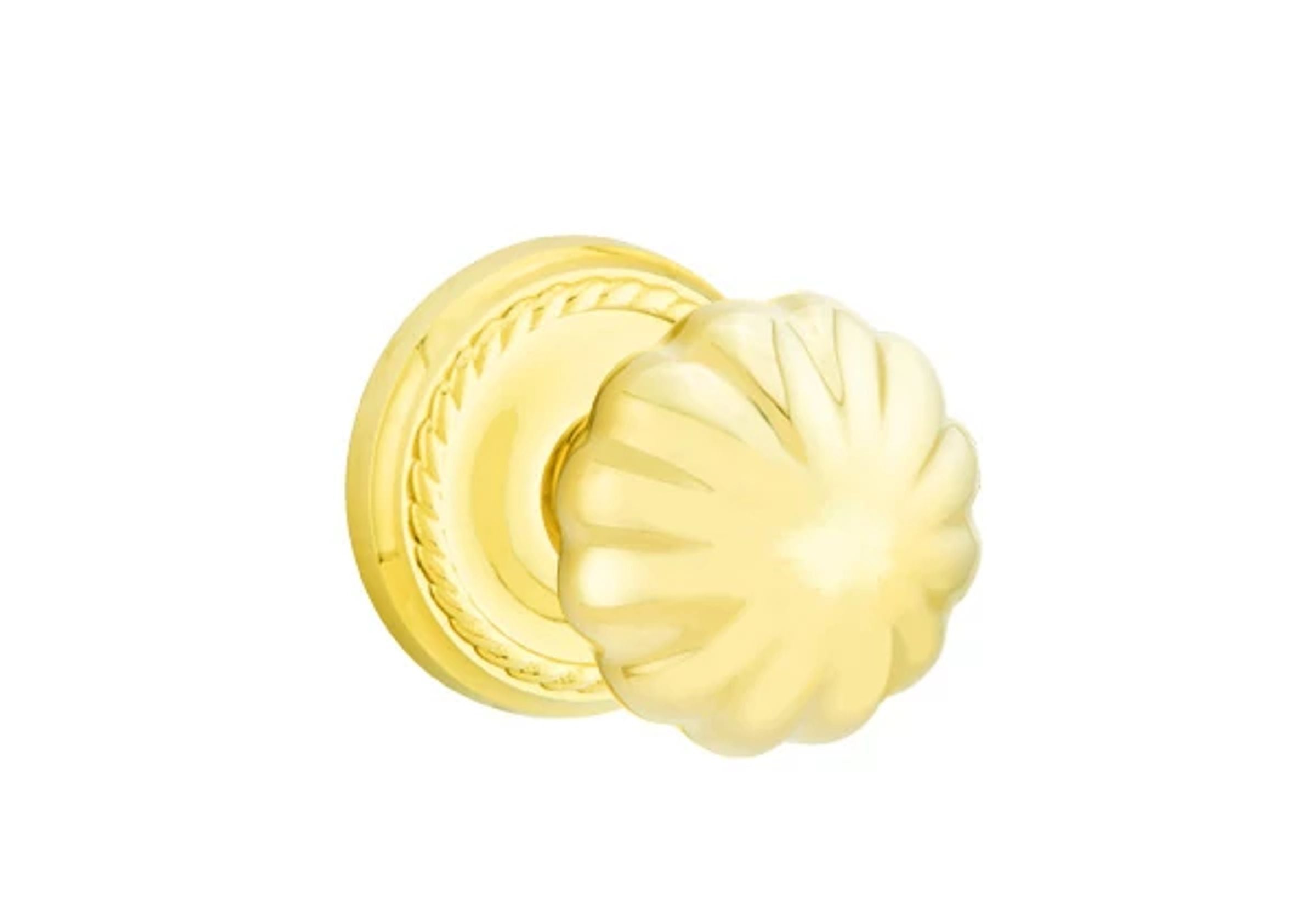 Emtek Concealed Fastener Melon Knob Set with Rope Rosette