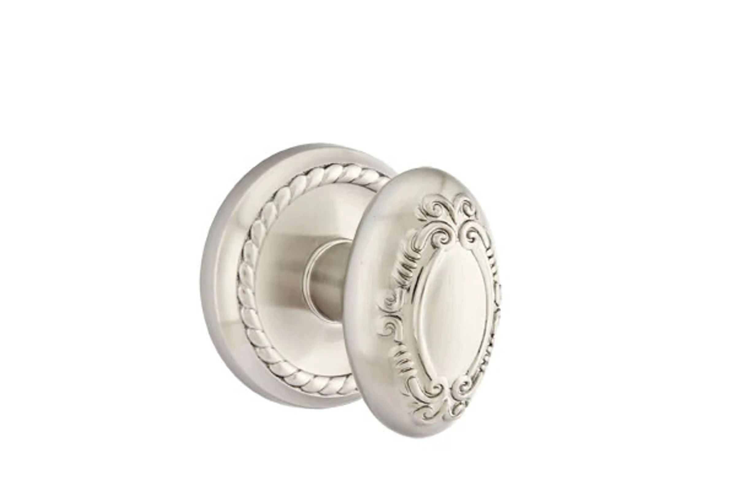 Emtek Concealed Fastener Victoria Knob Set with Rope Rosette