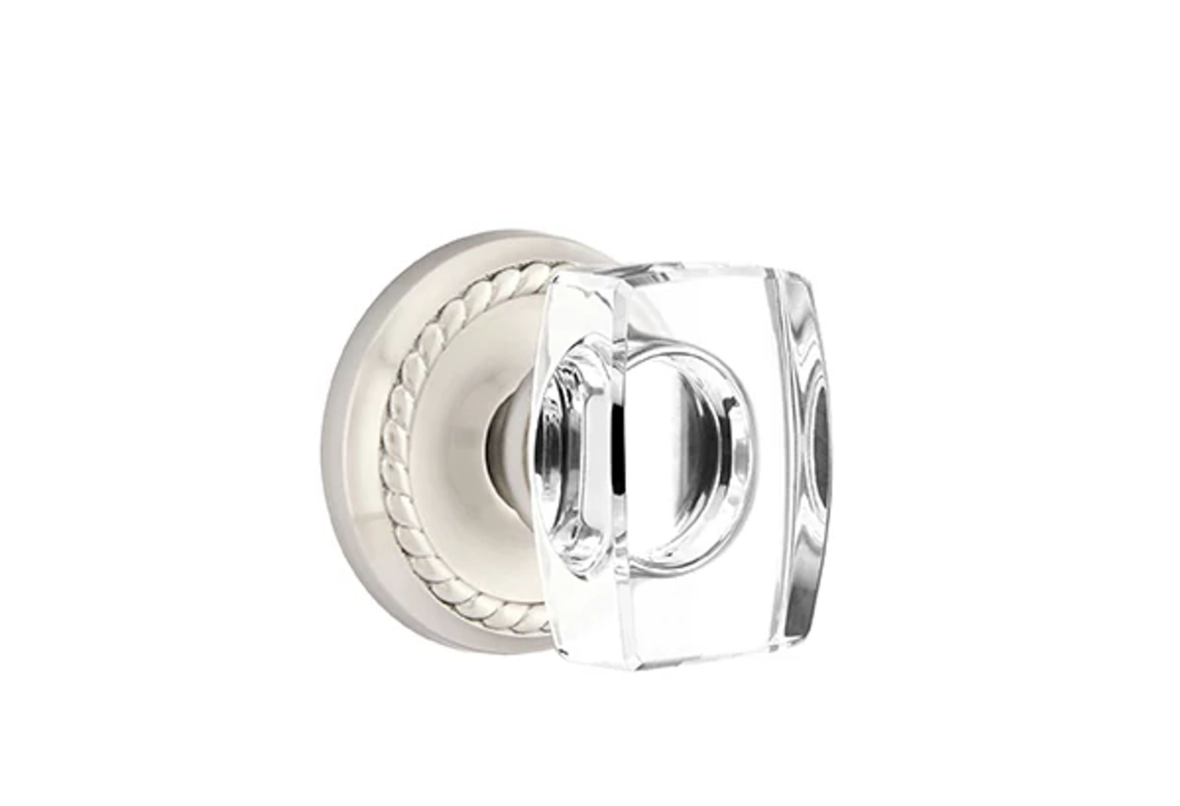 Emtek Windsor Glass Knob Set with Rope Rosette