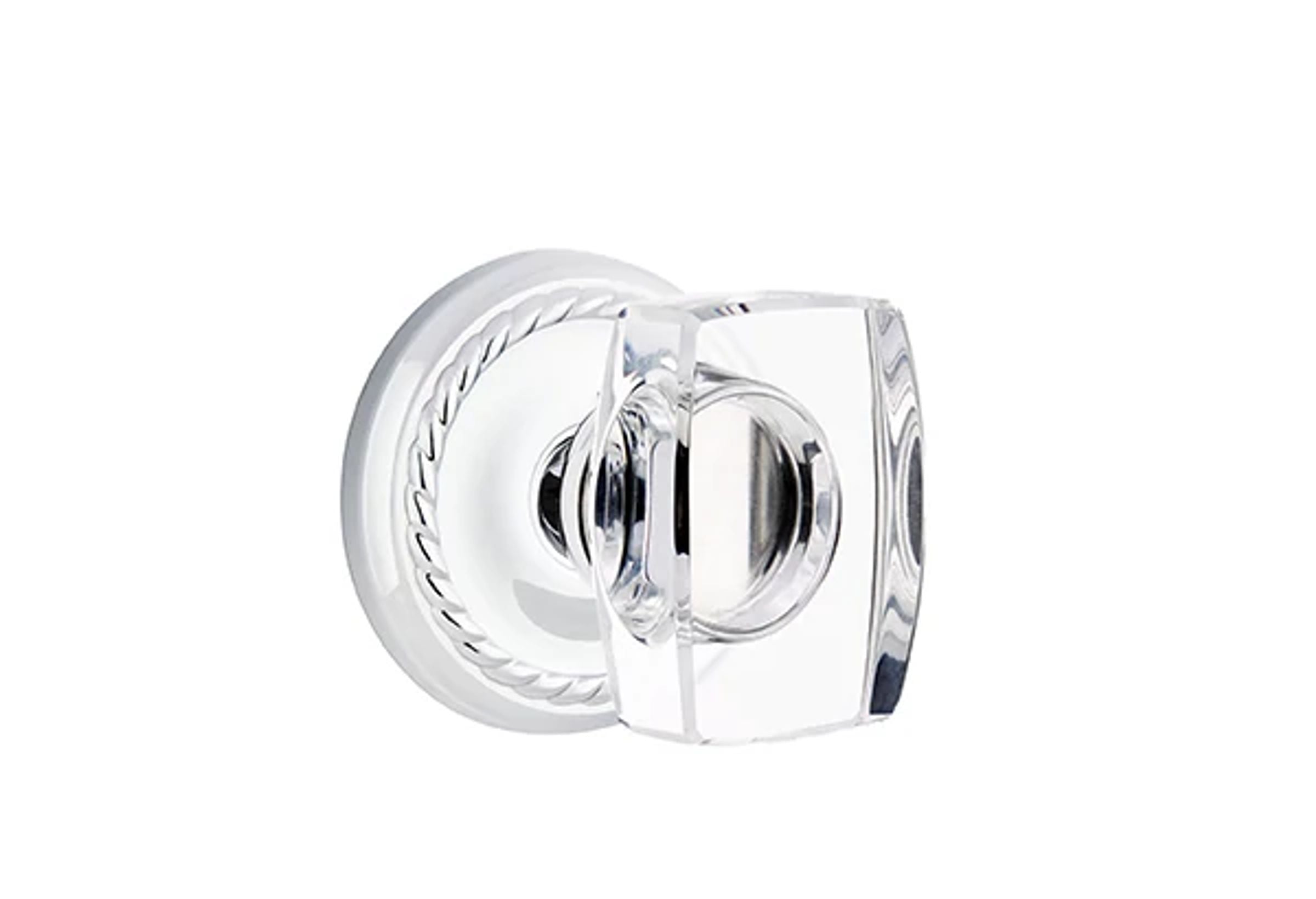 Emtek Windsor Glass Knob Set with Rope Rosette