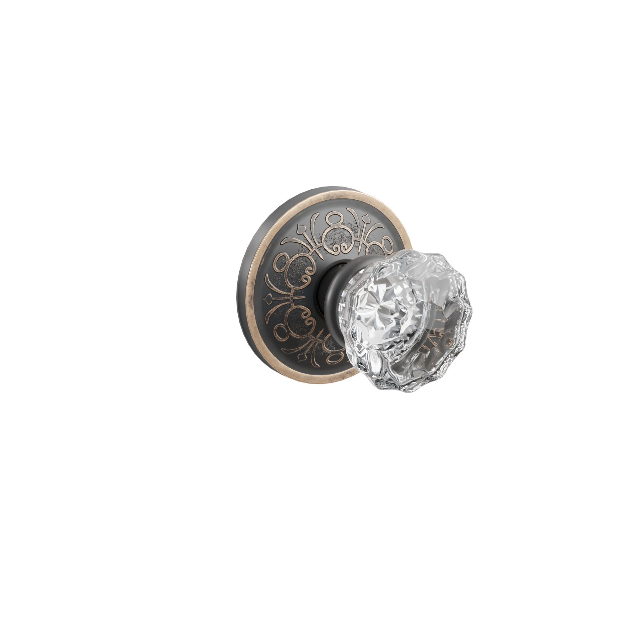 Emtek Concealed Fastener Astoria Glass Knob Set With Lancaster Rosette