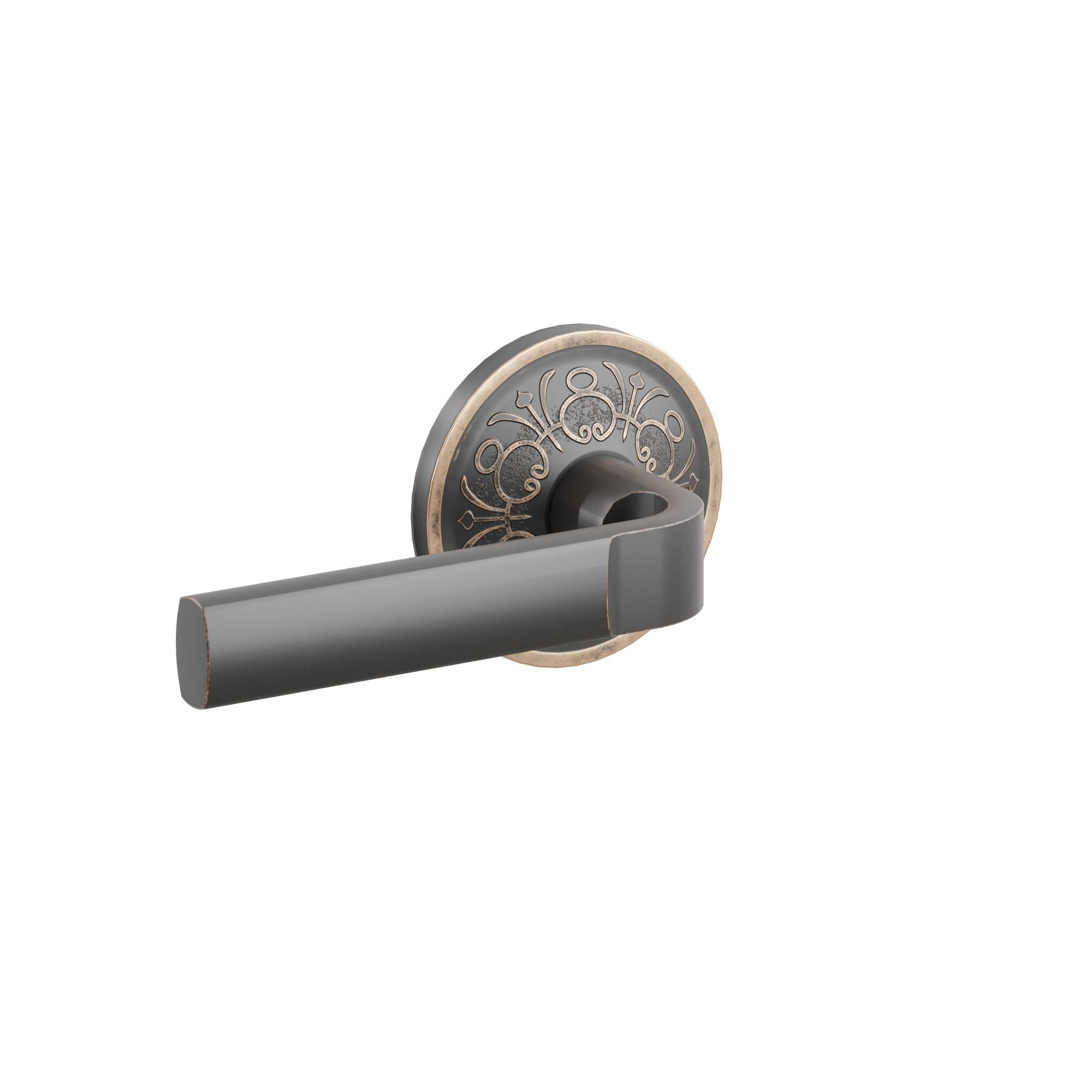 Emtek Concealed Fastener Aston Lever Set With Lancaster Rosette