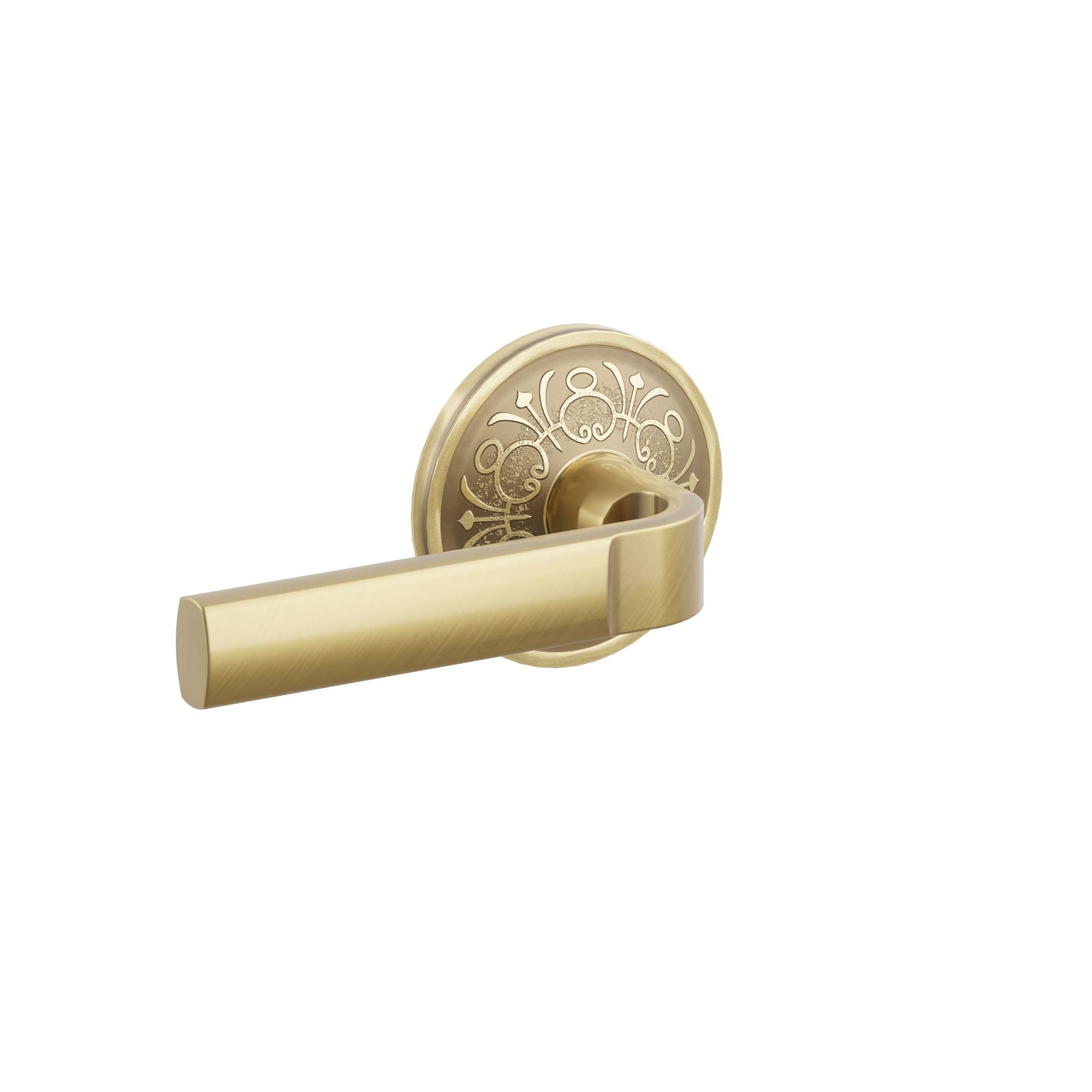 Emtek Arts & Crafts Lever Set with Lancaster Rosette