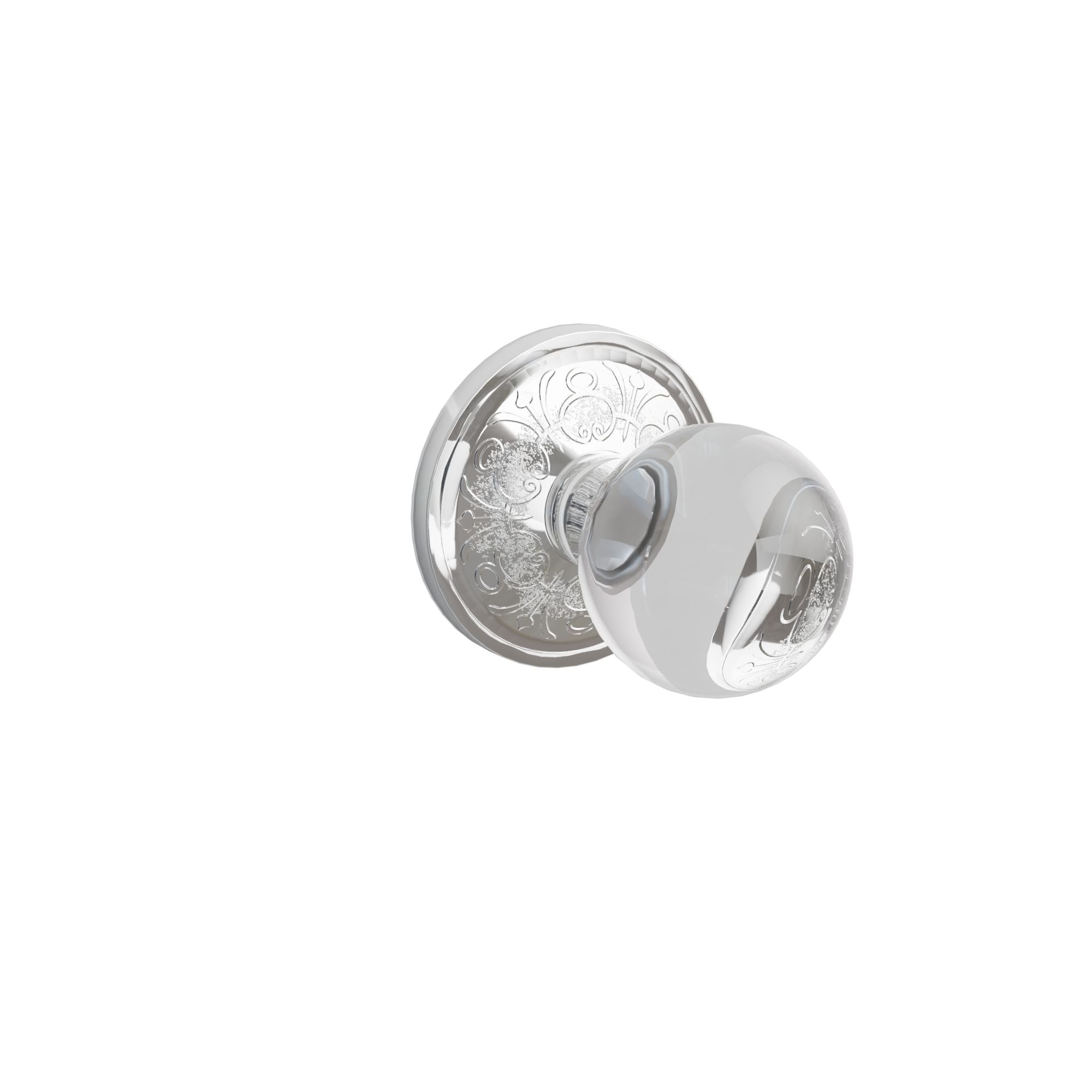 Emtek Concealed Fastener Bristol Glass Knob Set With Lancaster Rosette