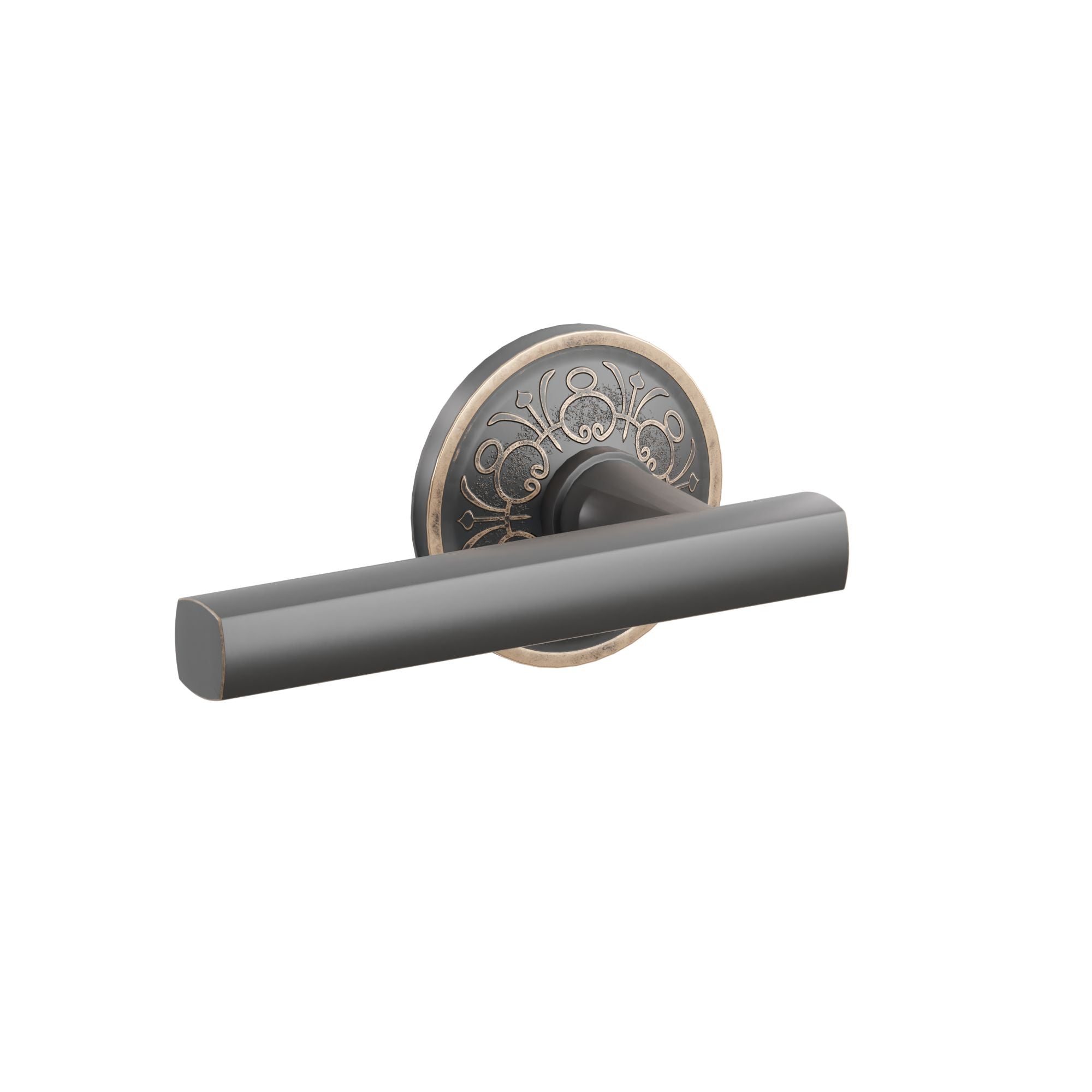 Emtek Concealed Fastener Freestone Lever Set With Lancaster Rosette