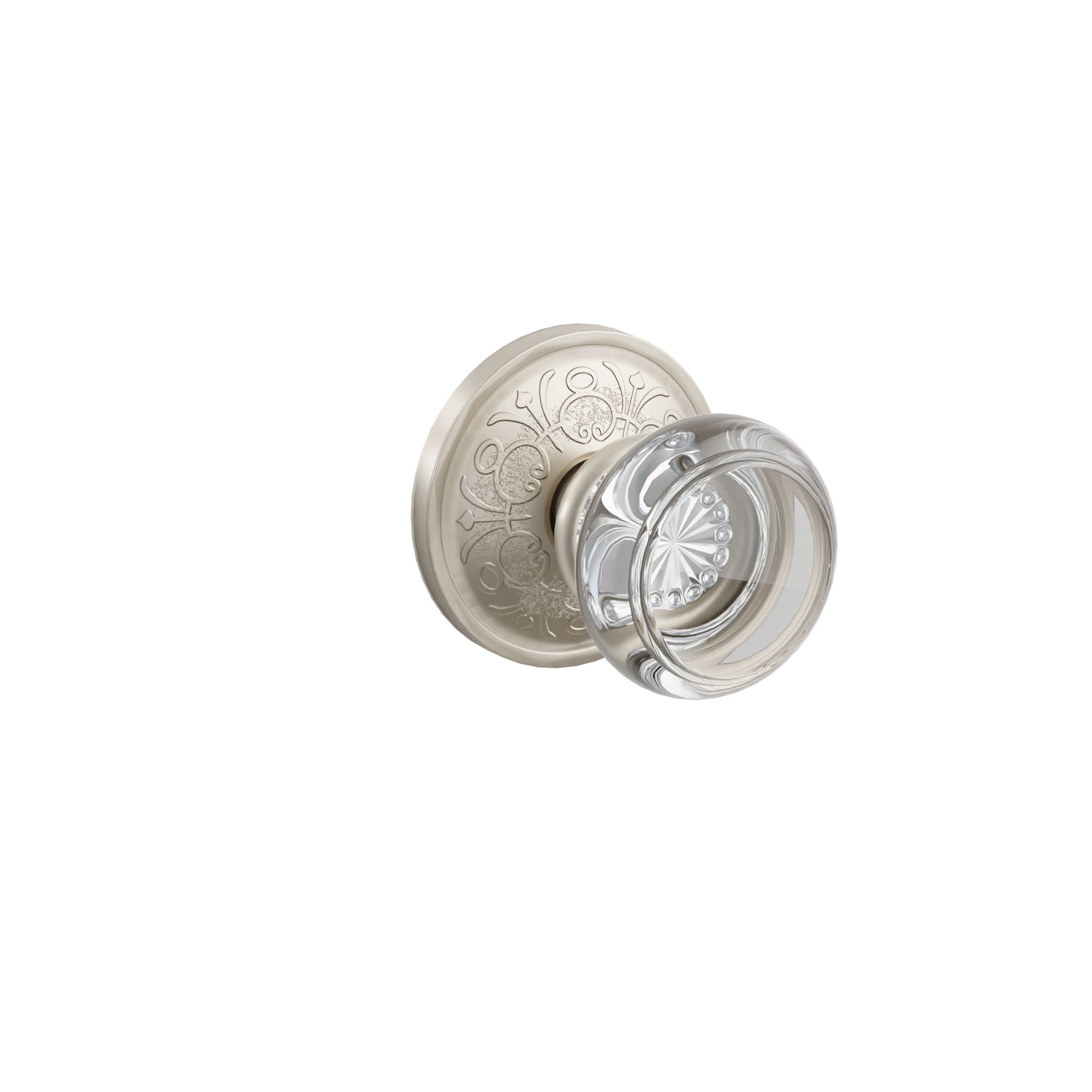 Emtek Concealed Fastener Georgetown Glass Knob Set with Lancaster Rosette