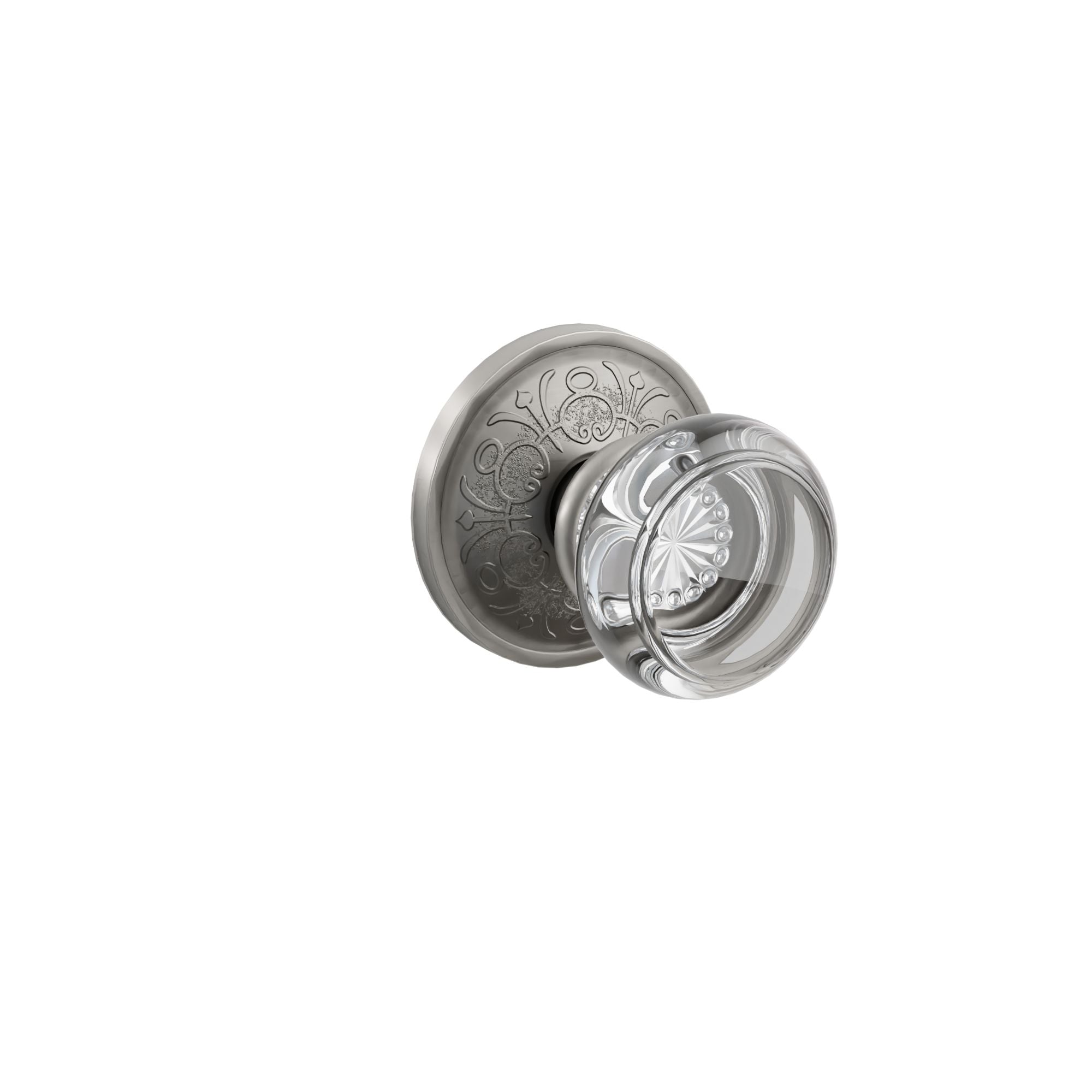 Emtek Concealed Fastener Georgetown Glass Knob Set with Lancaster Rosette