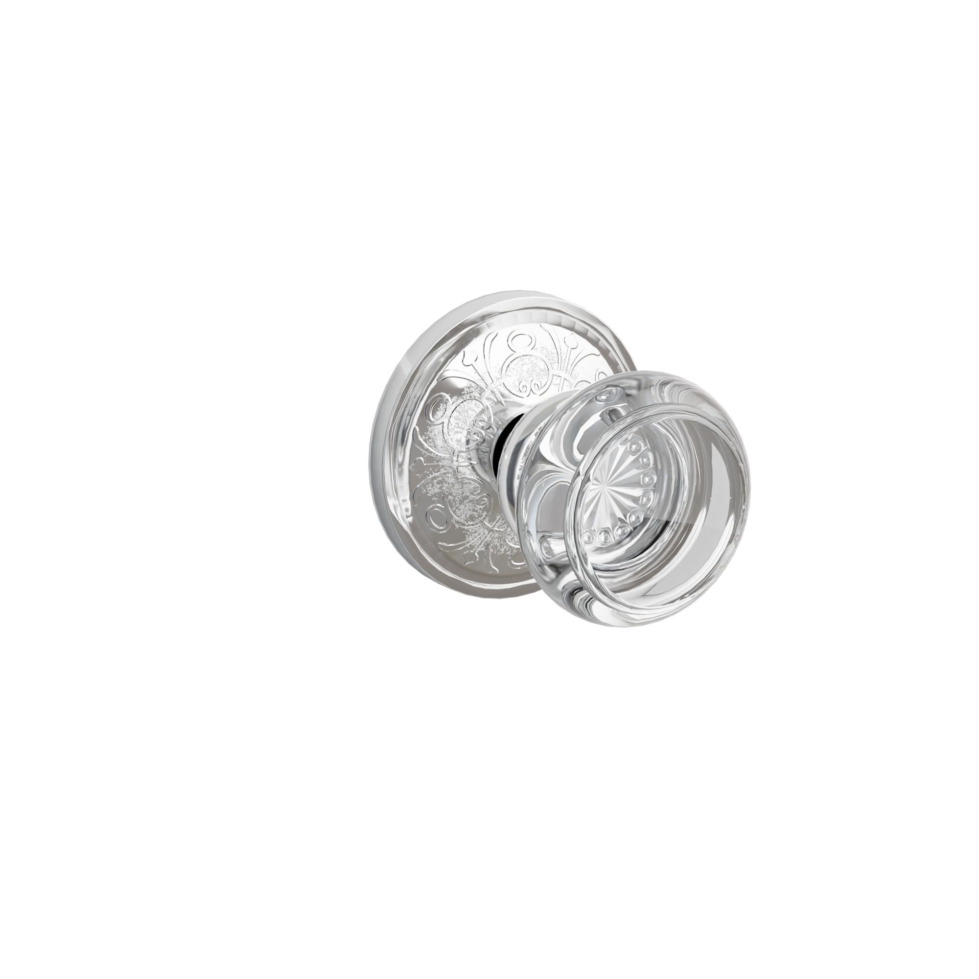 Emtek Concealed Fastener Georgetown Glass Knob Set with Lancaster Rosette
