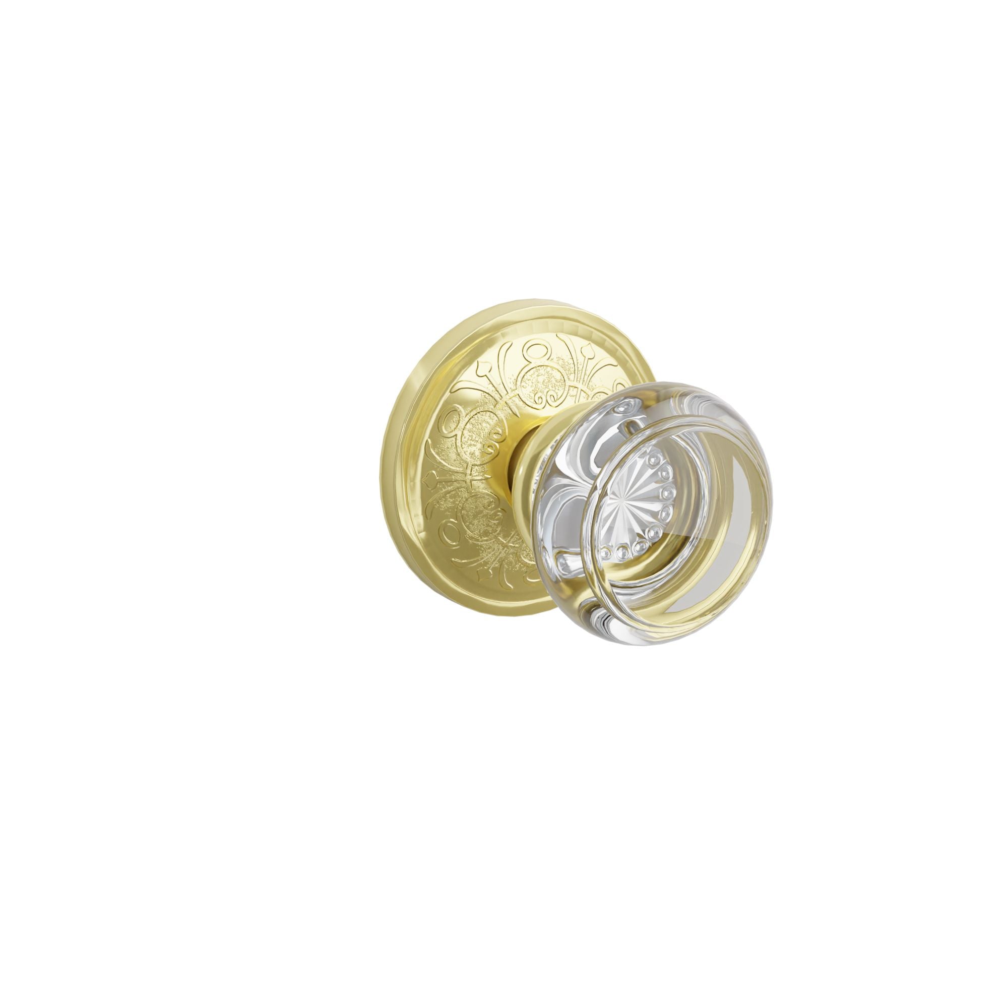 Emtek Concealed Fastener Georgetown Glass Knob Set with Lancaster Rosette