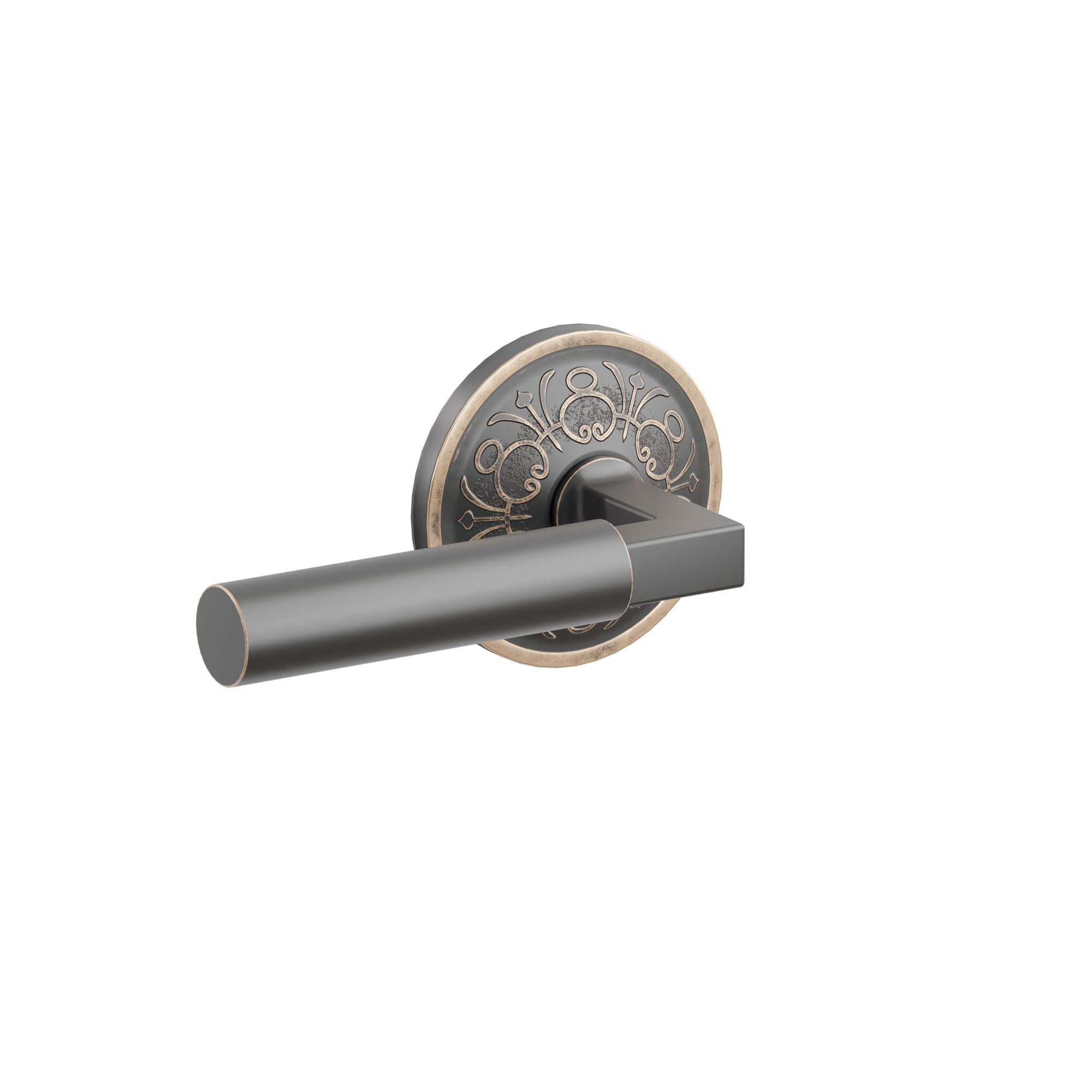 Emtek Concealed Fastener Hercules Lever Set With Lancaster Rosette