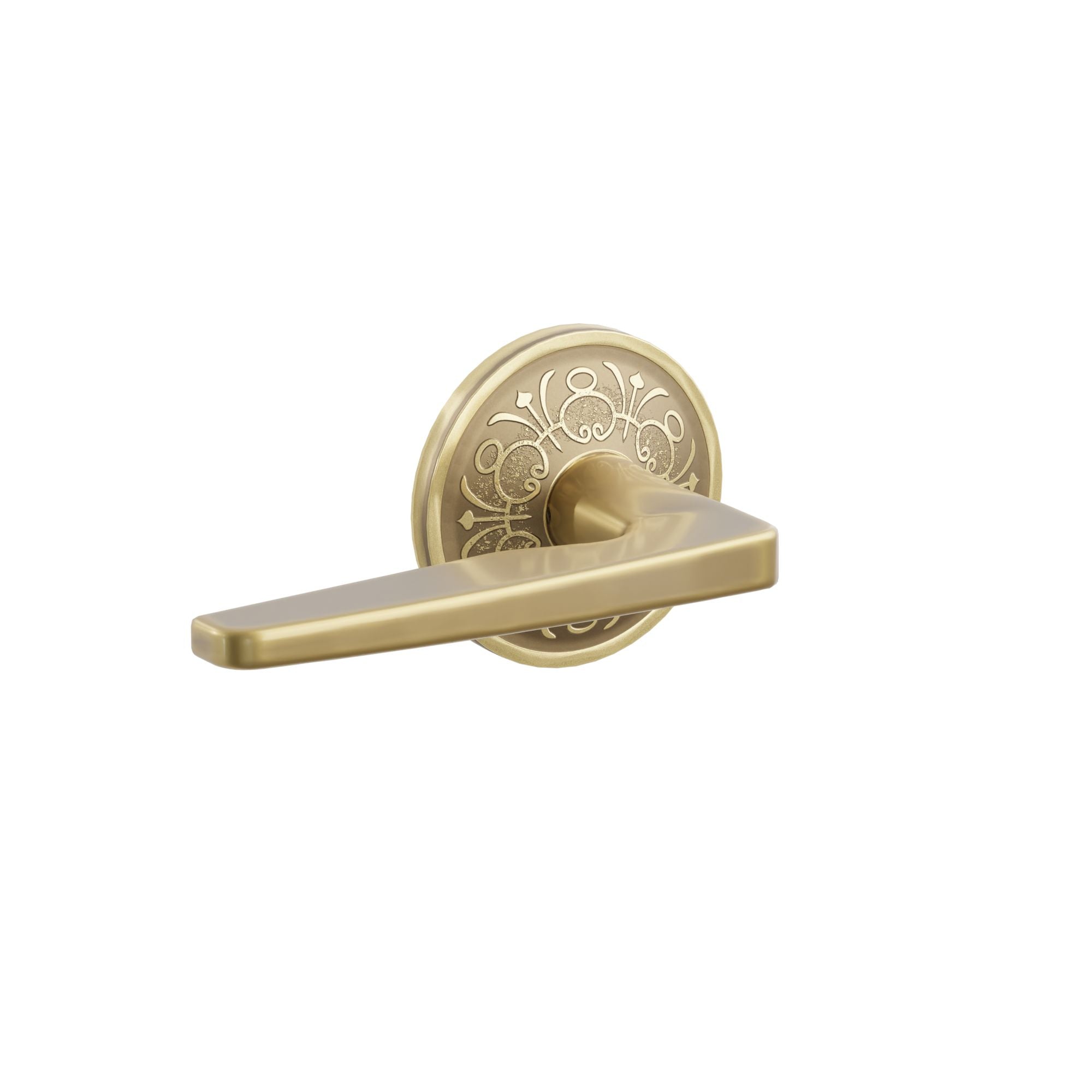 Emtek Concealed Fastener Hermes Lever Set With Lancaster Rosette