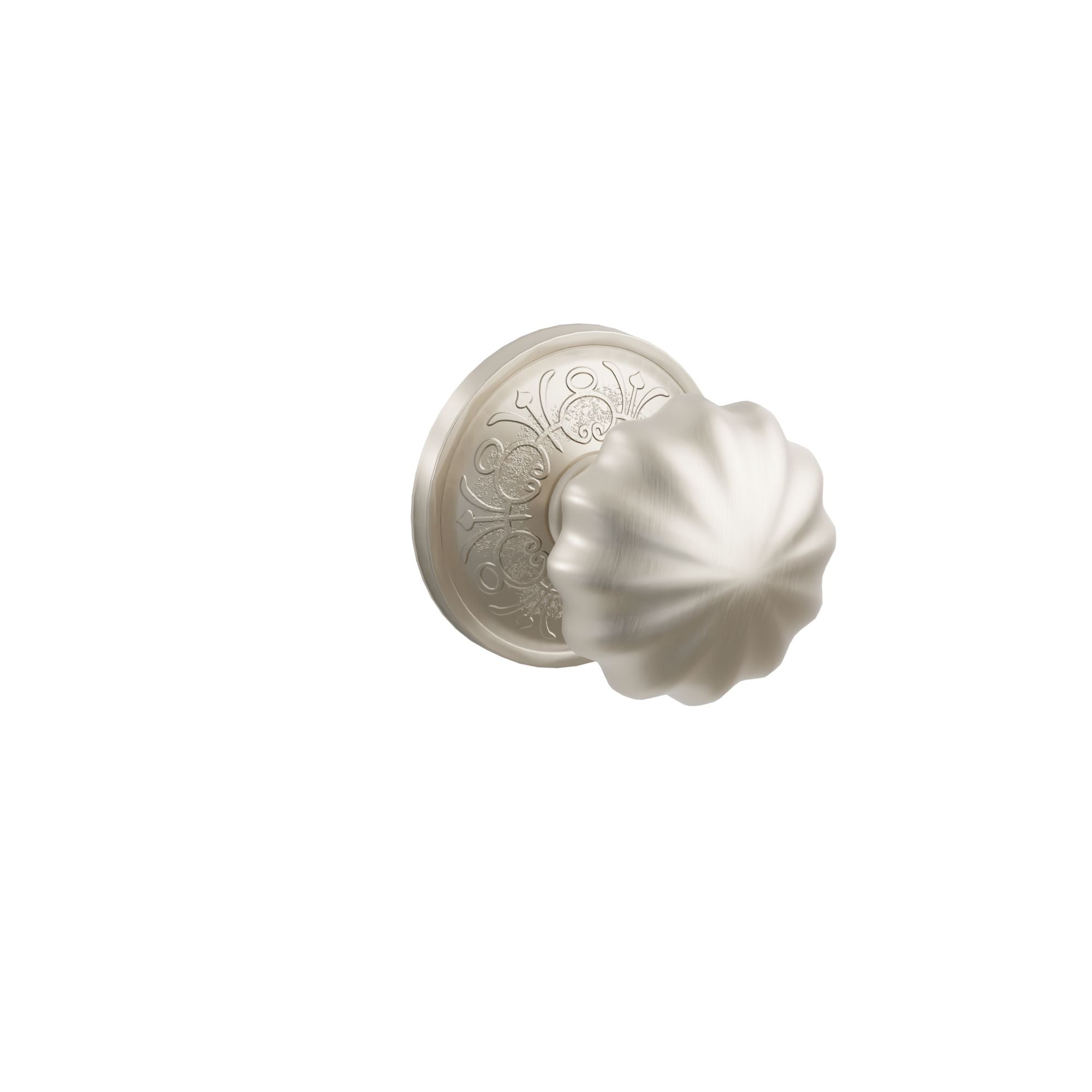 Emtek Concealed Fastener Melon Knob Set with Lancaster Rosette