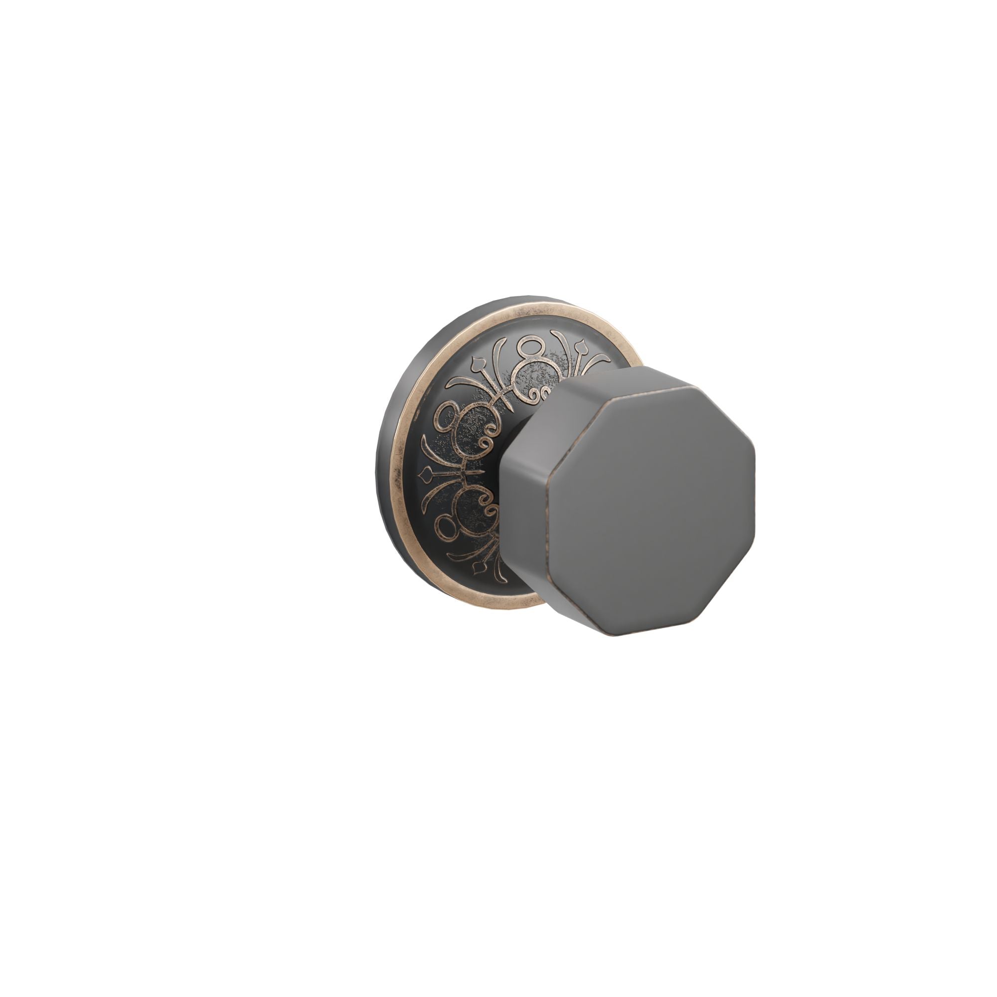 Emtek Concealed Fastener Octagon Knob Set With Lancaster Rosette