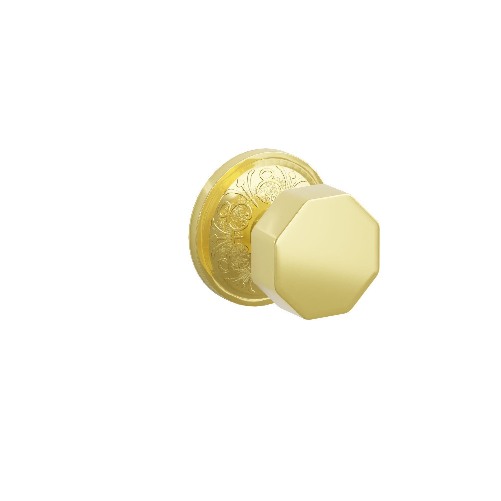 Emtek Octagon Knob Set with Lancaster Rosette