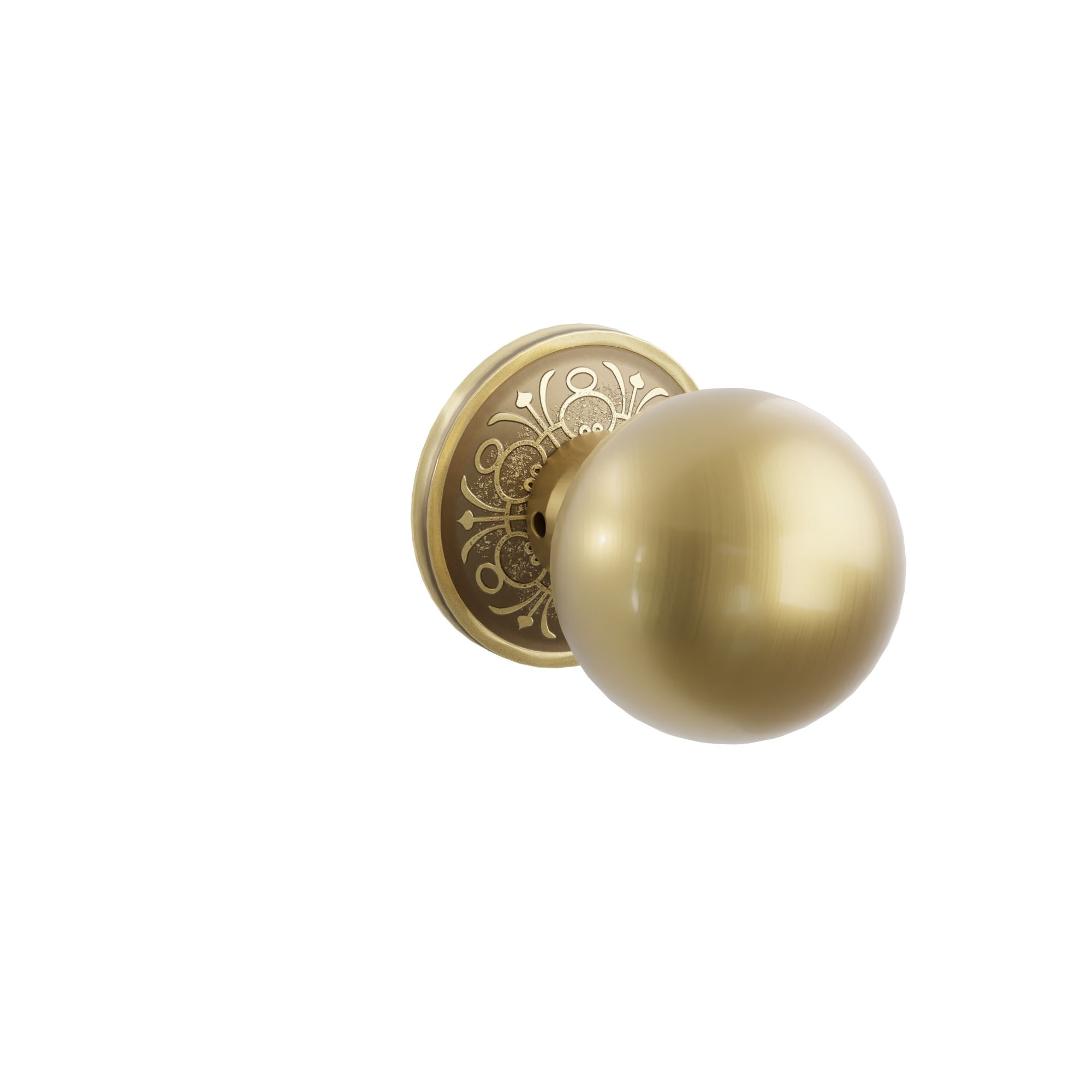 Emtek Concealed Fastener Orb Knob Set With Lancaster Rosette