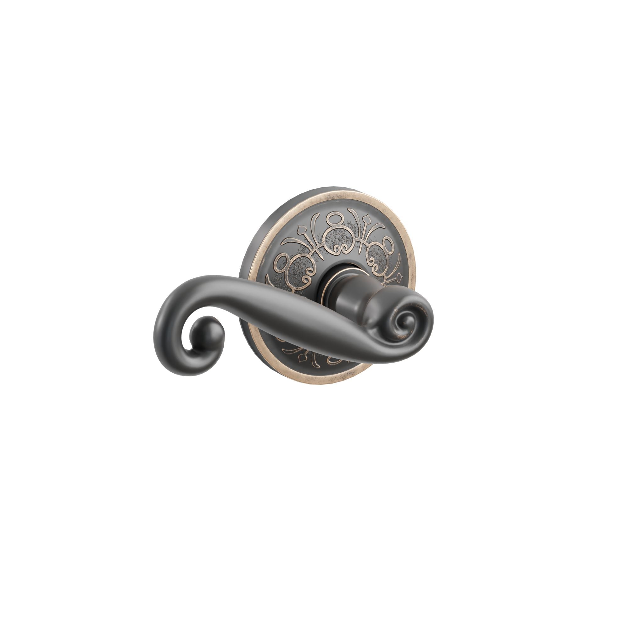 Emtek Concealed Fastener Rustic Lever Set with Lancaster Rosette