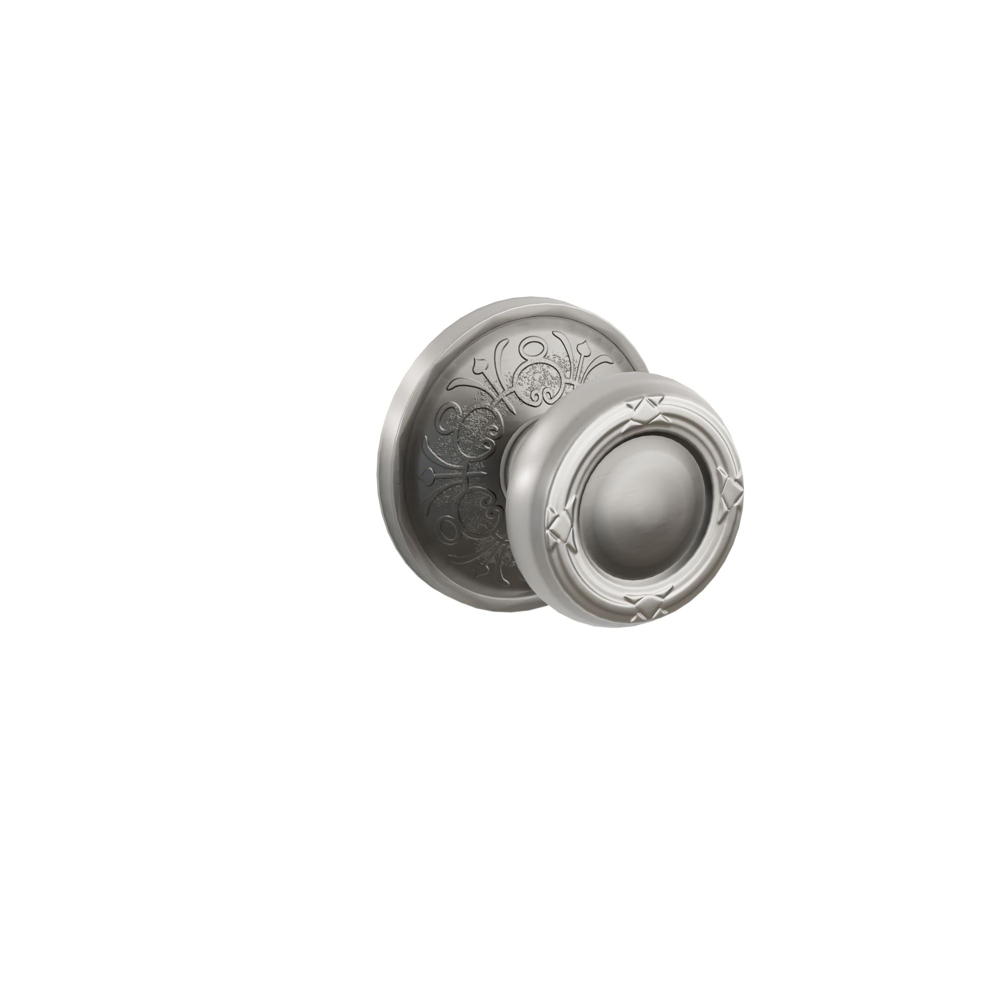 Emtek Concealed Fastener Ribbon & Reed Knob Set With Lancaster Rosette