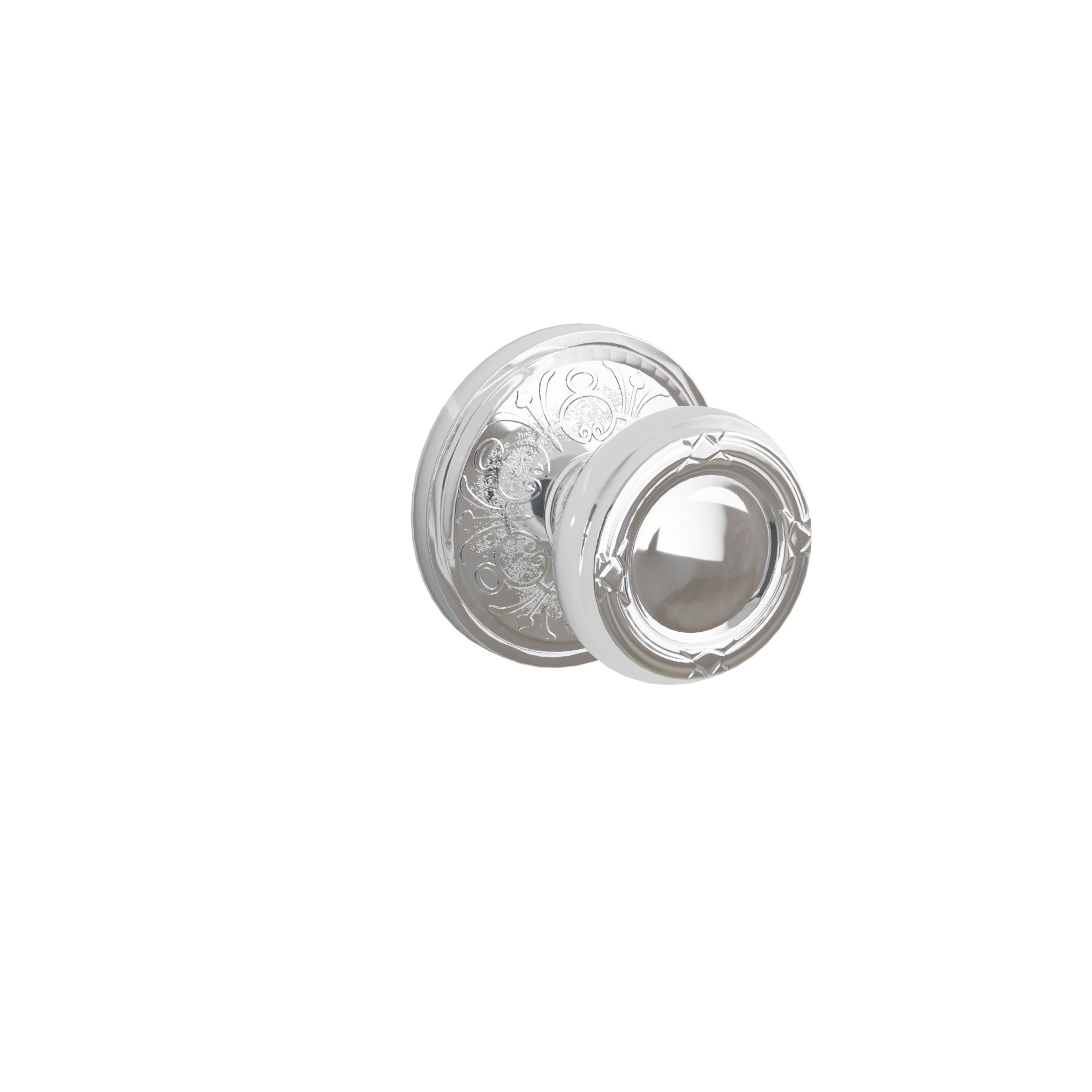 Emtek Concealed Fastener Ribbon & Reed Knob Set With Lancaster Rosette