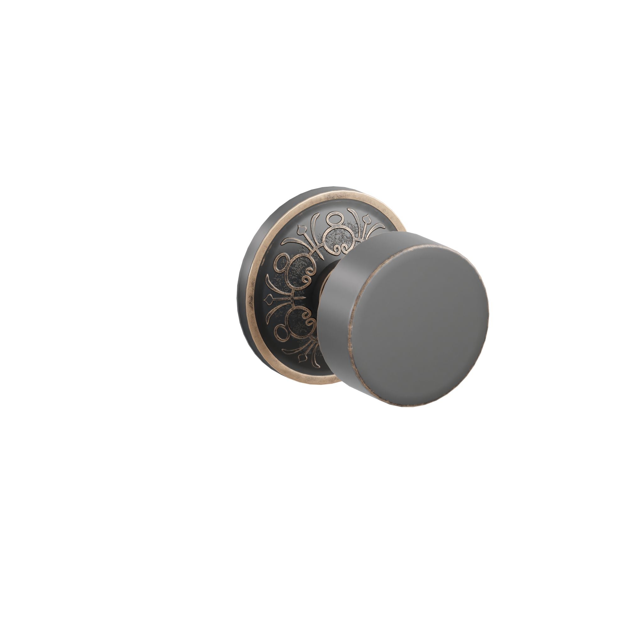 Emtek Round Knob Set with Lancaster Rosette