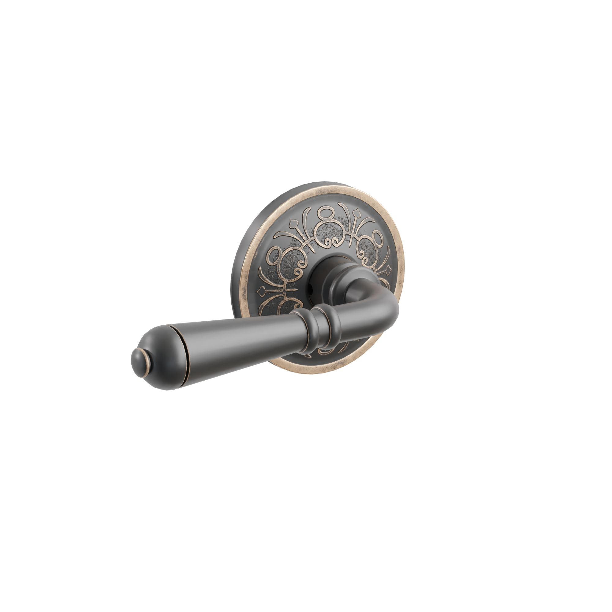 Emtek Turino Lever Set with Lancaster Rosette