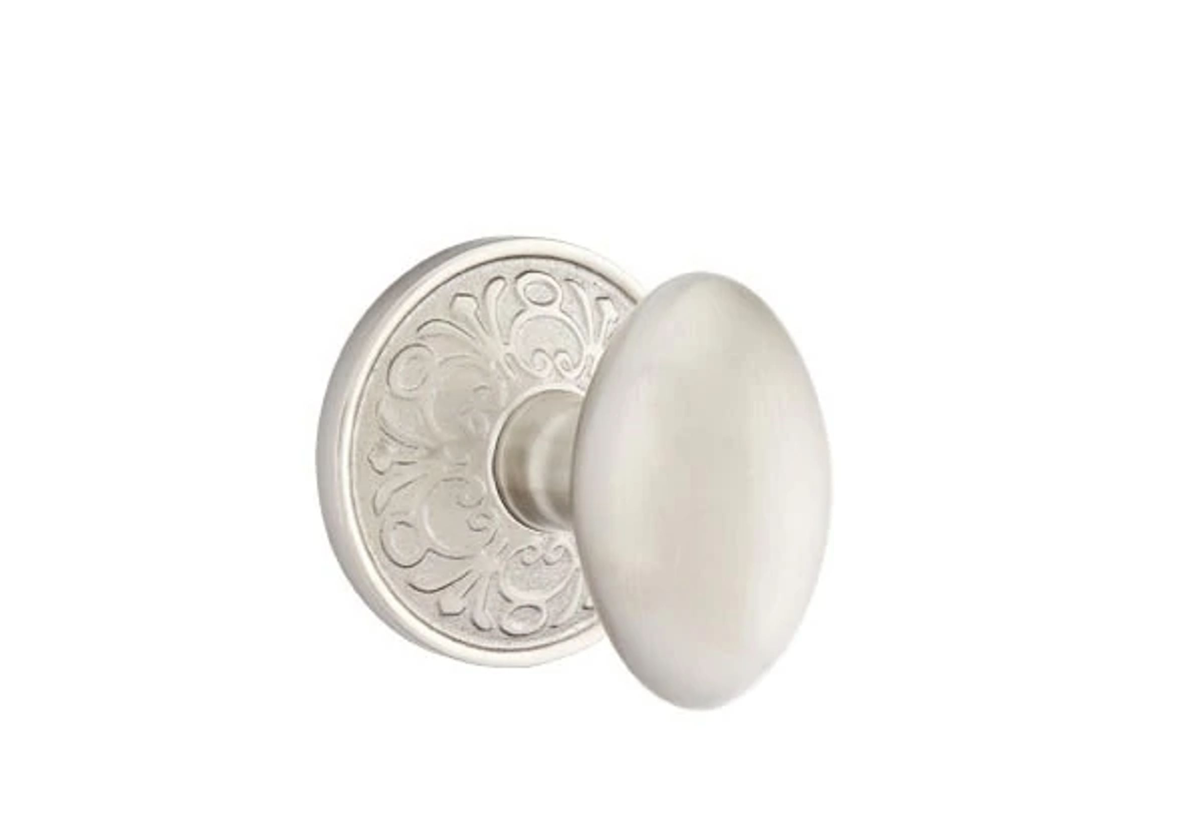 Emtek Concealed Fastener Egg Knob Set with Lancaster Rosette